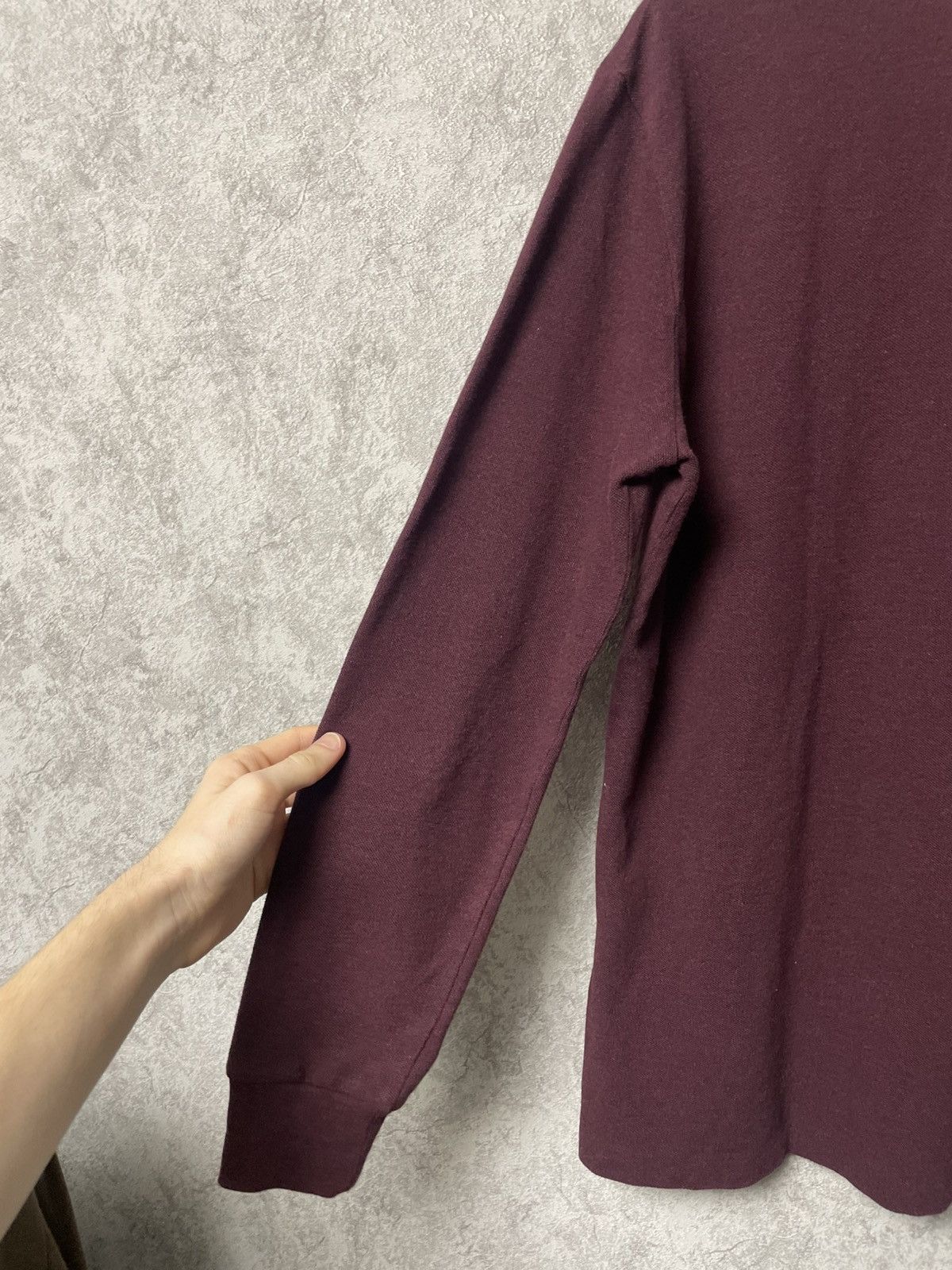 Polo Ralph Lauren Vintage Polo Ralph Lauren Burgundy Long Sleeve Polo Shirt Size US M / EU 48-50 / 2 - 15 Thumbnail