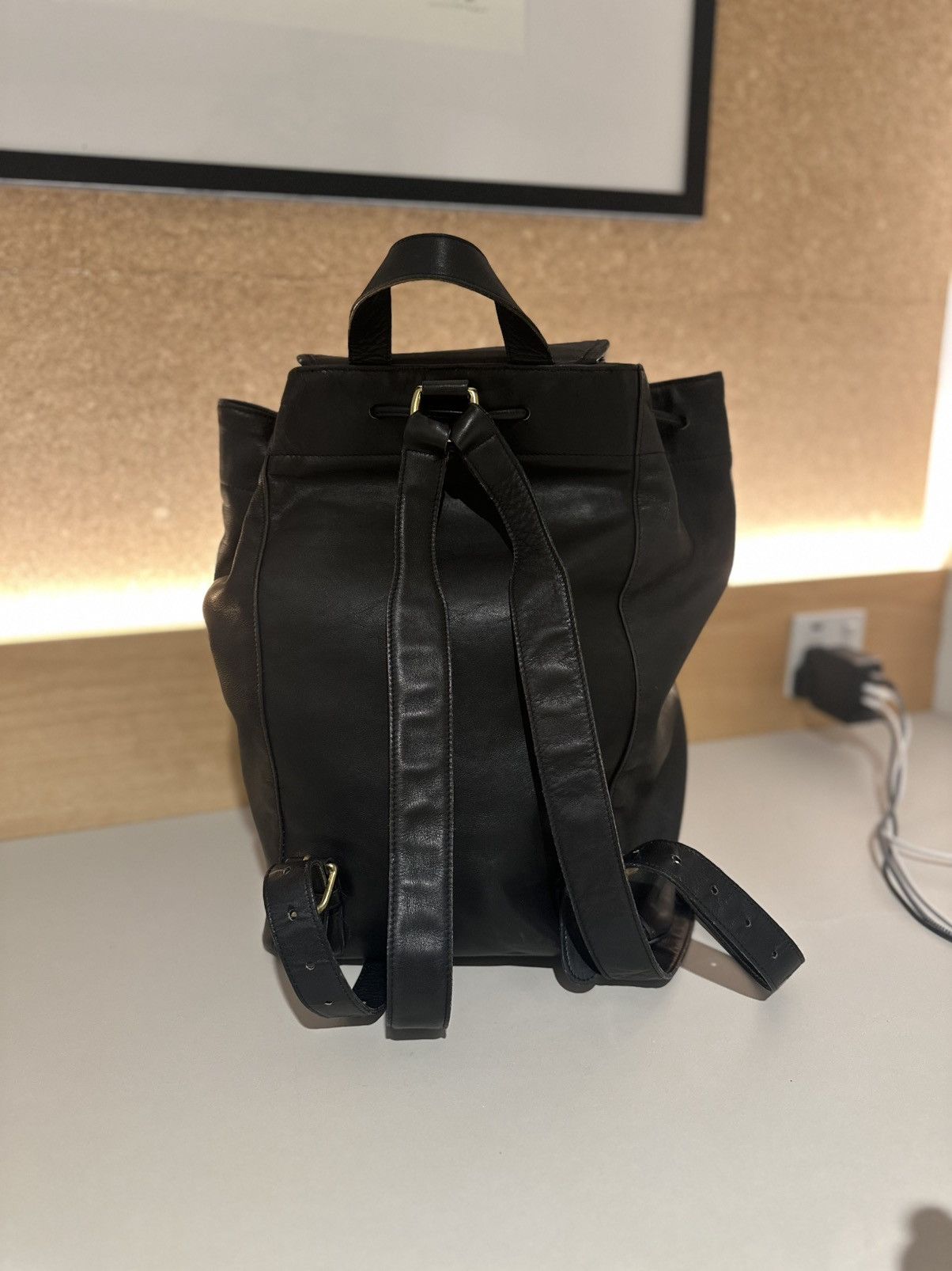 Coach Vintage Coach Backpack 329-305 Black Glovetanned Leather 90s Size ONE SIZE - 3 Thumbnail