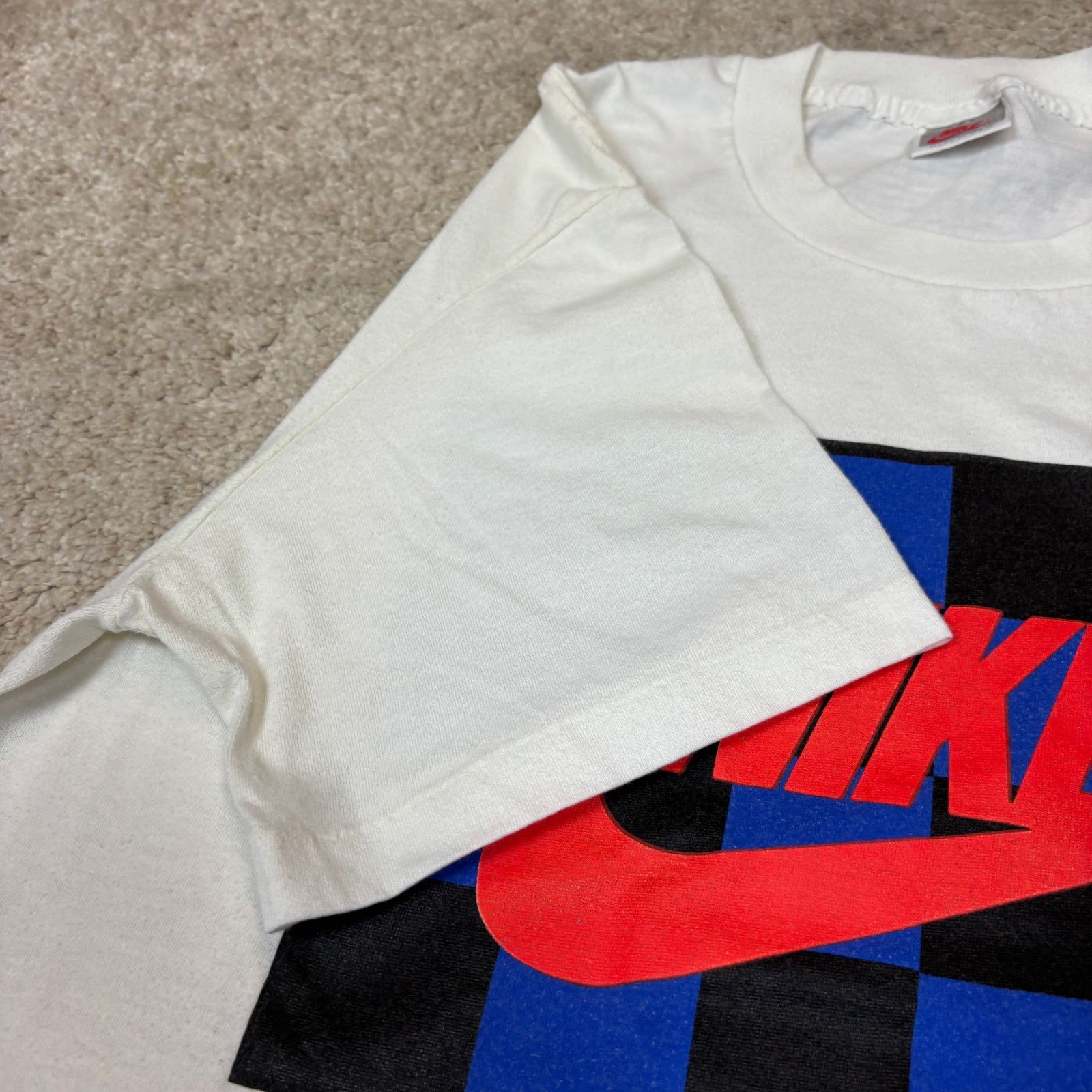 Nike VTG 80s Nike John McEnroe Checker Logo Tennis T Shirt Large Size US L / EU 52-54 / 3 - 8 Thumbnail