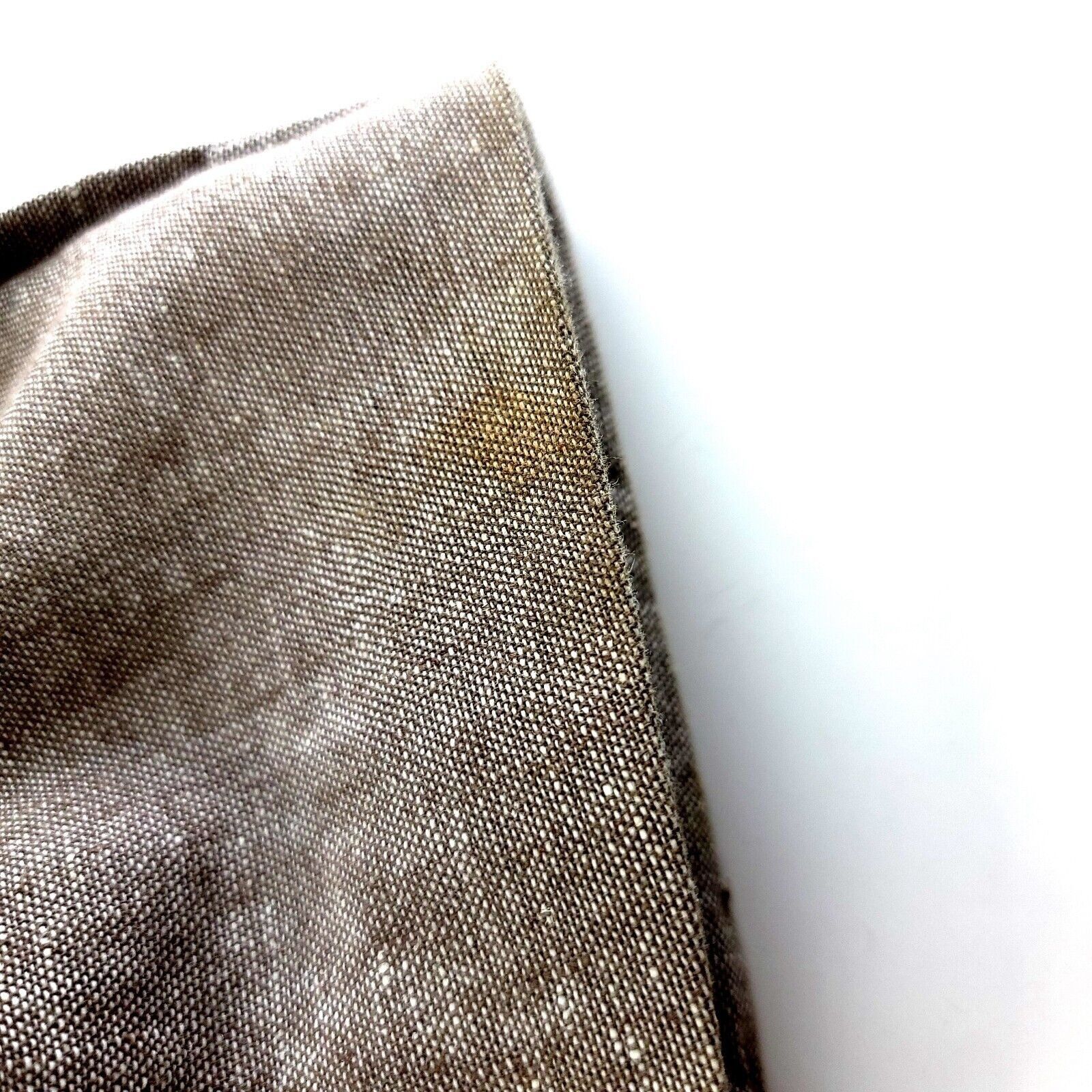 Stafford DAMAGED Stafford Linen Cotton 2 Button Blazer 44L Tan Birdse Size 44L - 14 Thumbnail