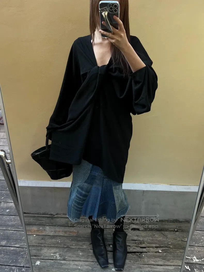 Junya Watanabe Junya Watanabe Deconstructed off-shoulder wrap kimono-styl Size XS / US 0-2 / IT 36-38 - 6 Thumbnail