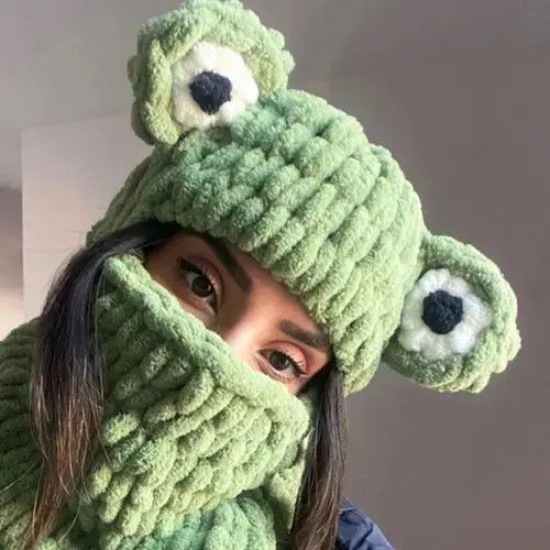 Japanese Brand Winter Animal Knitting Headwear Balaclava Size ONE SIZE - 2 Thumbnail