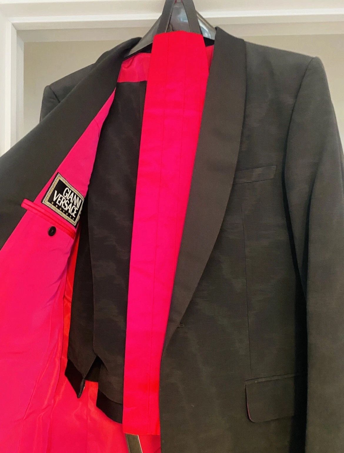Versace Gianni Versace black and pink Tuxedo Size 48R - 21 Thumbnail