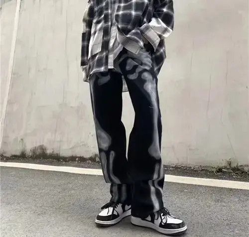 Japanese Brand × Vintage Skeleton denim jeans Size US 33 - 1 Thumbnail