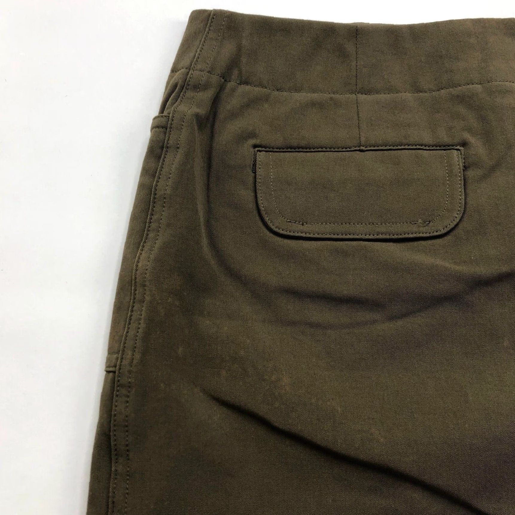 Express Express Mini Skirt Brown Cotton Blend Short 27 In Flat Casual VTG NEW 2, 2 Size 26" / US 2 / IT 38 - 6 Thumbnail