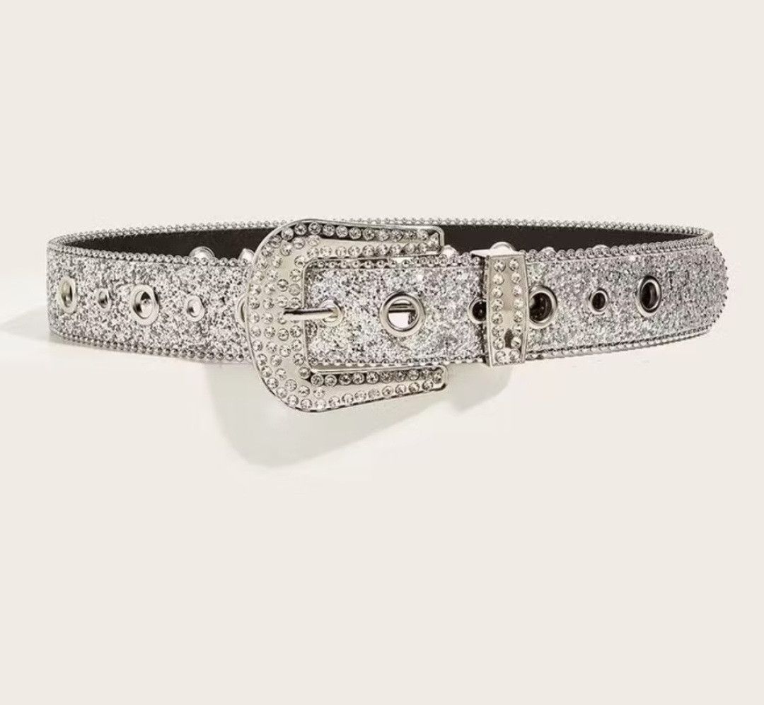 Japanese Brand Sparkling western Athenic artificial gemstones belt Size ONE SIZE - 3 Thumbnail