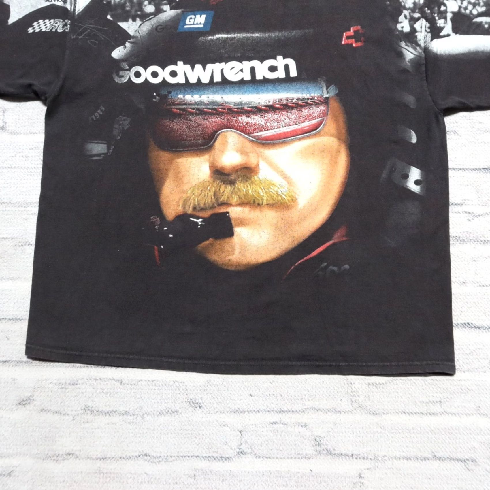 NASCAR Vintage Dale Earnhardt All Over Print Big Face Shirt XL Black Mens NASCAR Size US XL / EU 56 / 4 - 3 Thumbnail