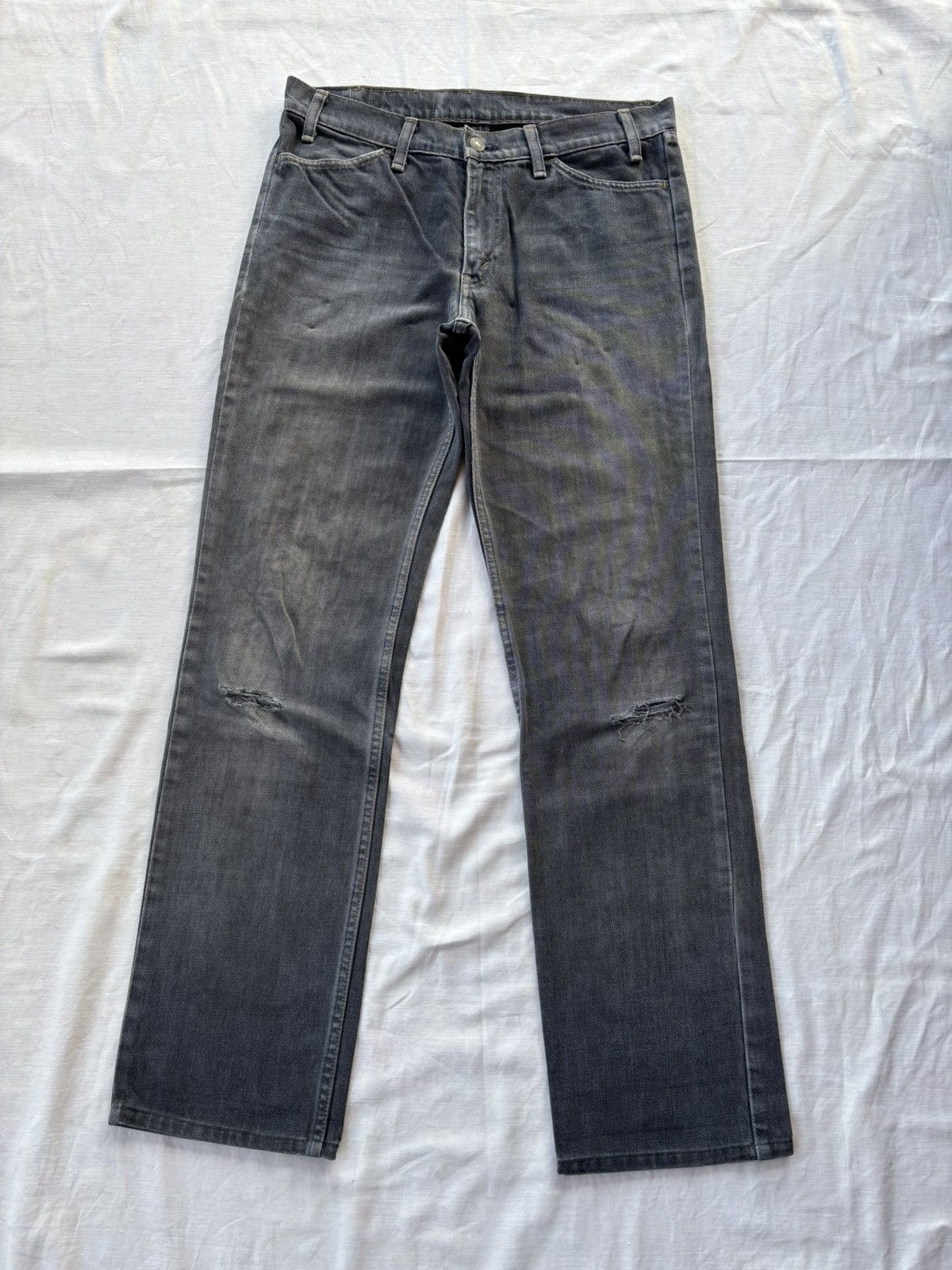 Kapital 🔥VINTAGE LEVIS 519 ORANGE TAB FADED BLACK DISTRESSED DENIM Size US 32 / EU 48 - 8 Thumbnail