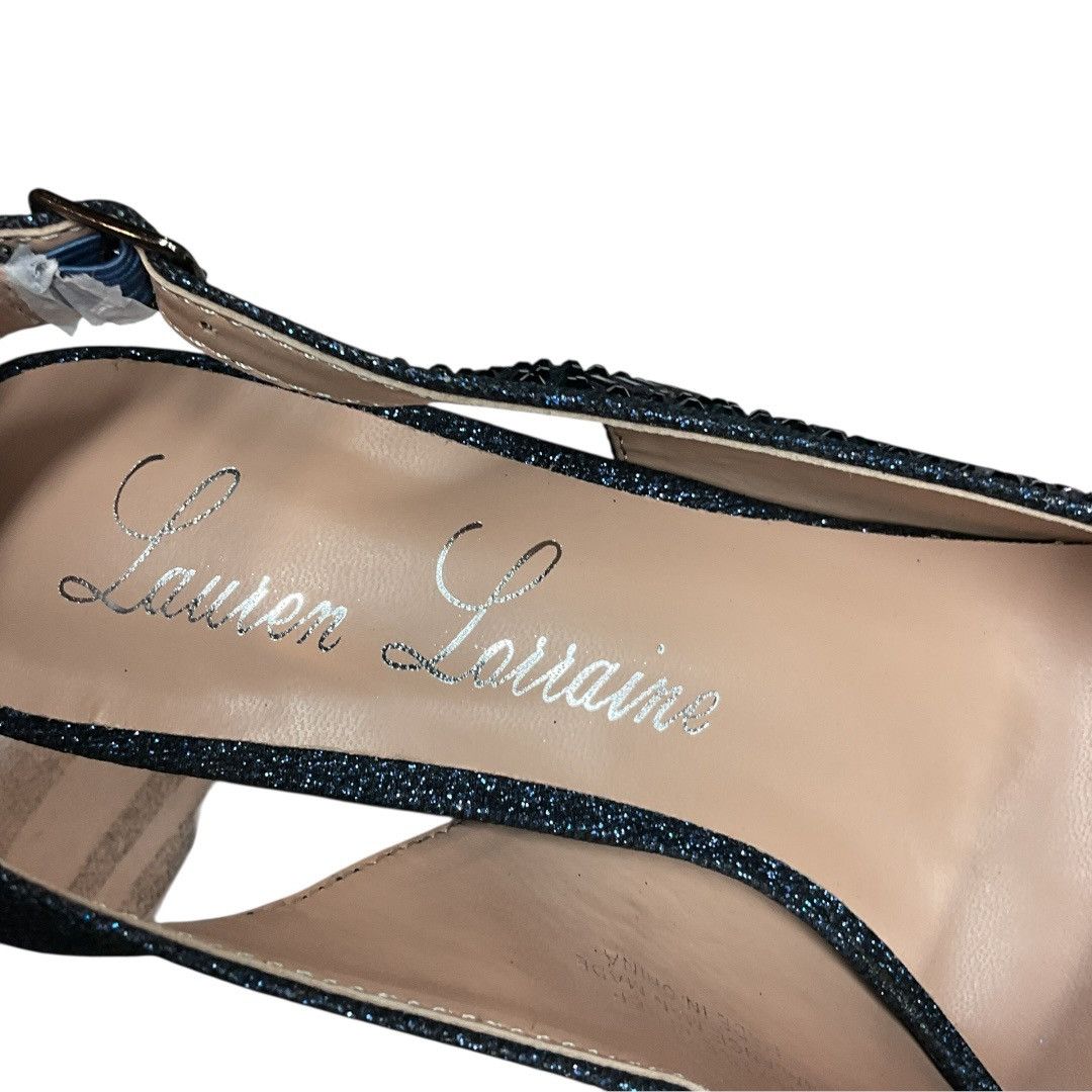 Other Lauren Lorraine Rhinestone Slingback Heels Navy Sz 8.5 NWB Size US 8.5 / IT 38.5 - 12 Thumbnail