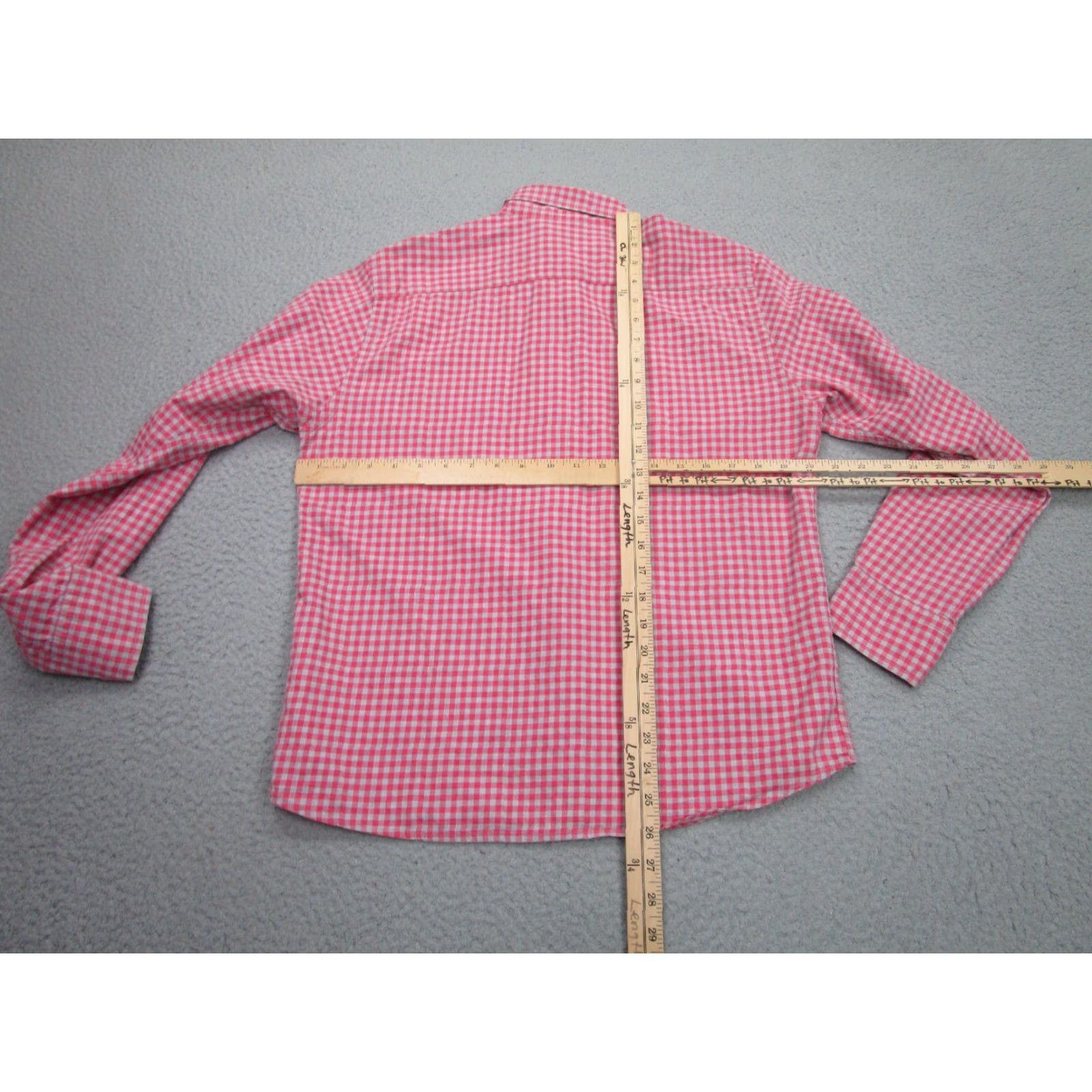 Vintage B.D. Baggies Button-Down Shirt Mens Small Red Plaid Gingham Check Cotton Woven Size US S / EU 44-46 / 1 - 6 Thumbnail