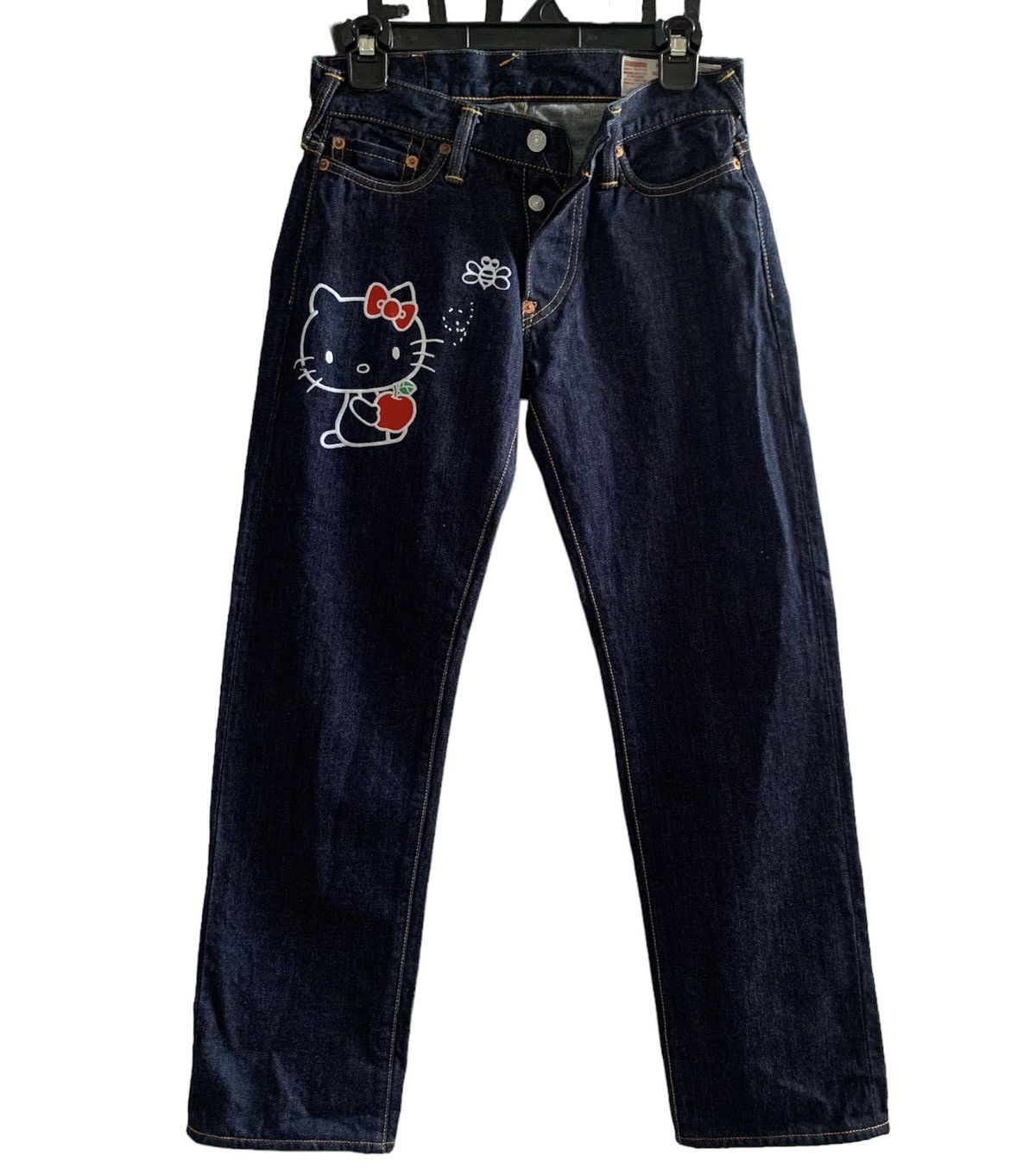 image of Archival Clothing x Evisu Hello Kitty Selvedge Raw Denim in Indigo, Men's (Size 26)