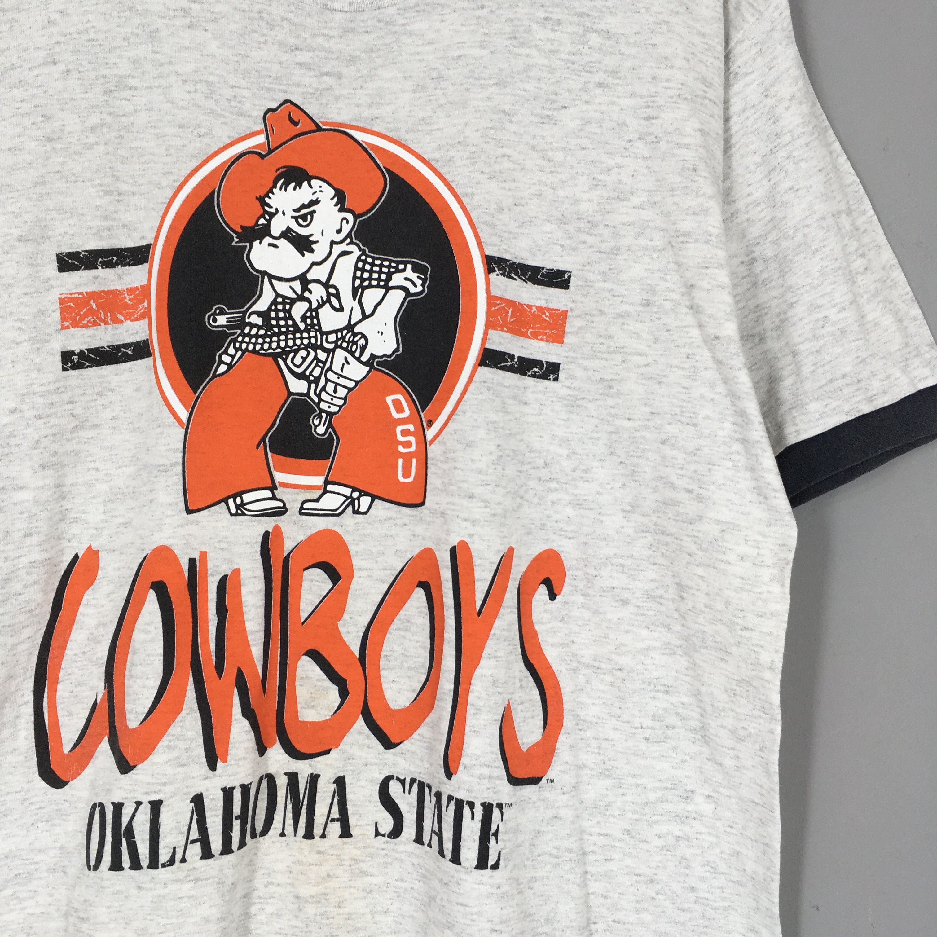 NCAA Vintage 90s Oklahoma State Cowboys NCAA T Shirt Large Size US L / EU 52-54 / 3 - 2 Thumbnail