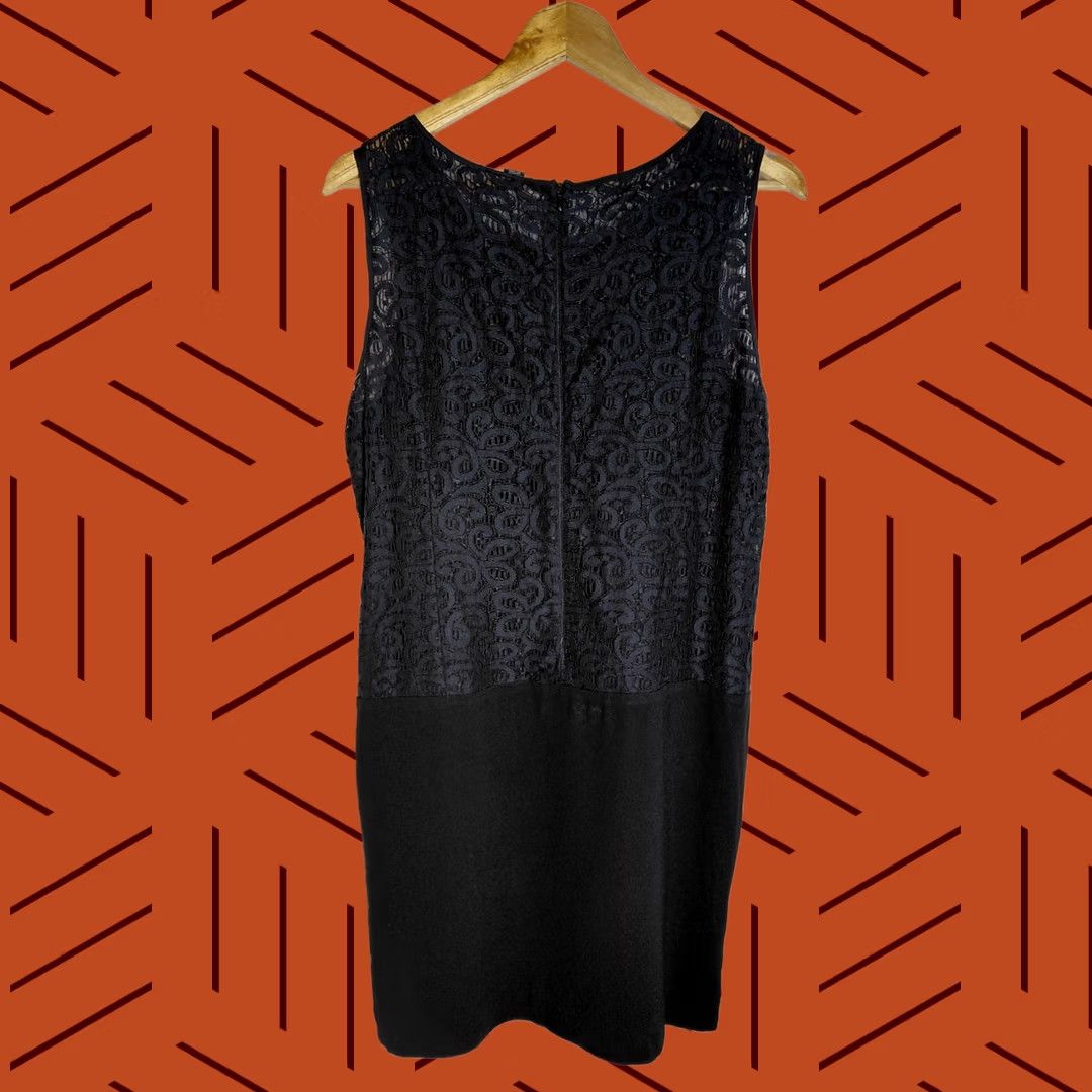 DKNY DKNY Black Sleeveless Dress Solid Polyester Shift Knee Length Women Size M Size M / US 6-8 / IT 42-44 - 1 Thumbnail