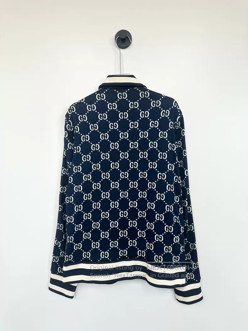 Gucci Gucci Blue full-print double G jacquad zipper jacket Size US M / EU 48-50 / 2 - 2 Thumbnail