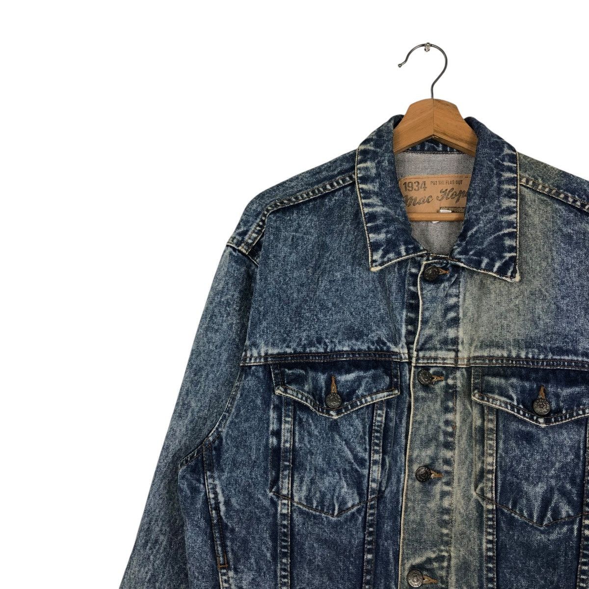 Japanese Brand 🔥VINTAGE RUSTY TRUCKER DENIM JACKET MAC HOPE ISSEY MIYAKE Size US M / EU 48-50 / 2 - 9 Thumbnail