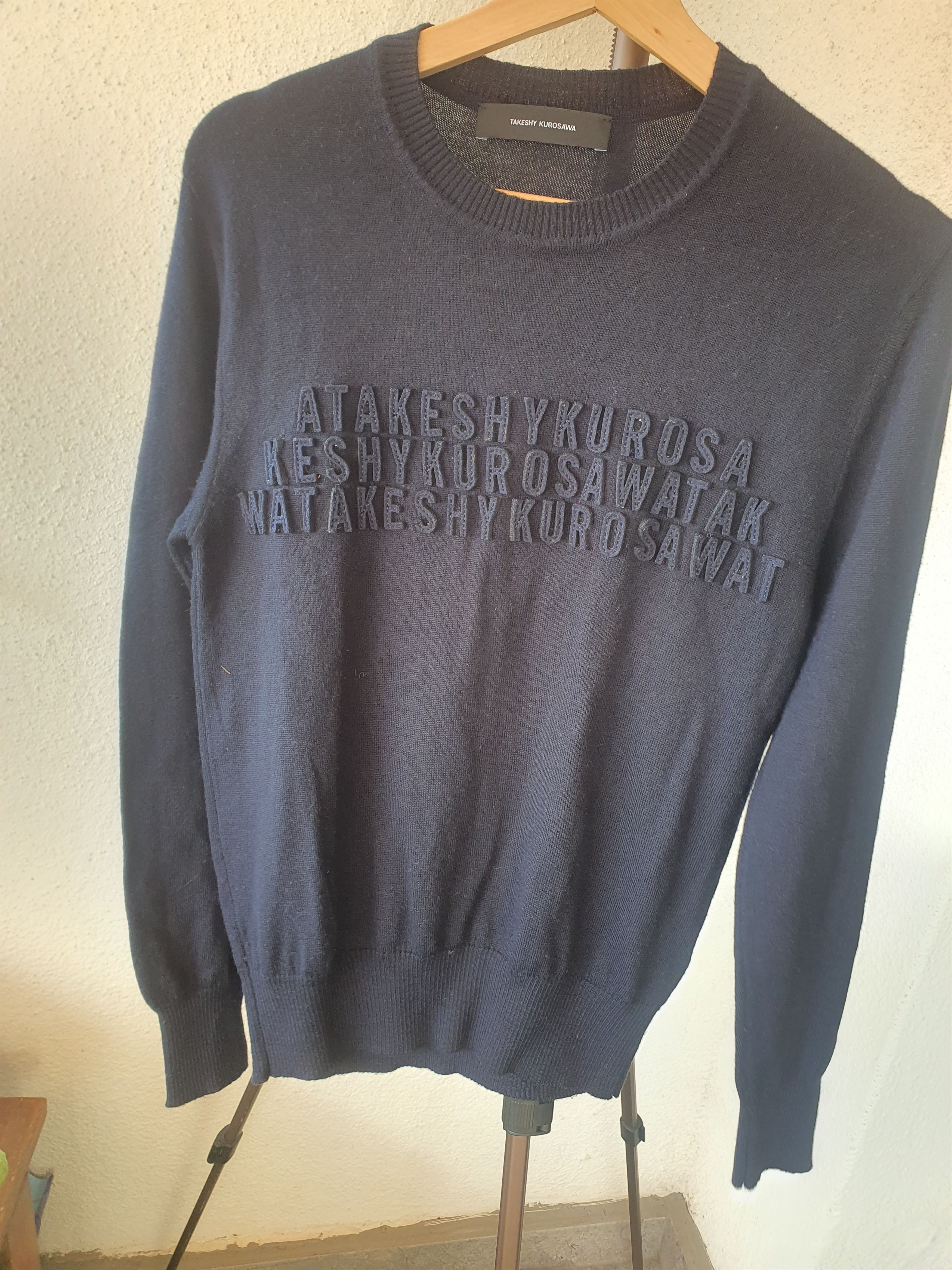 Takeshy Kurosawa Takeshy Kurosawa Spellout Sweater Merino Blend sz M Size US M / EU 48-50 / 2 - 3 Thumbnail