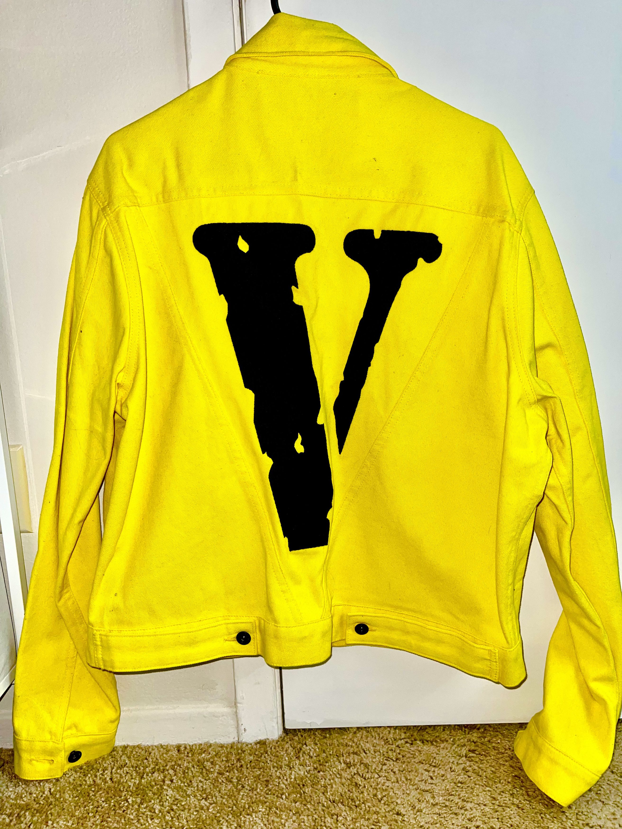 Vlone Yellow VLONE Denim Jacket Size L (BRAND NEW) Size US L / EU 52-54 / 3 - 3 Thumbnail
