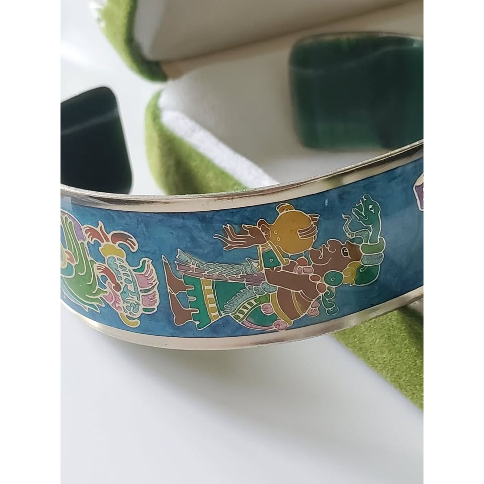 Other UK Vintage Mayan Aztec Cuff Bracelet by Rodriguez Fernandez Size ONE SIZE - 2 Thumbnail