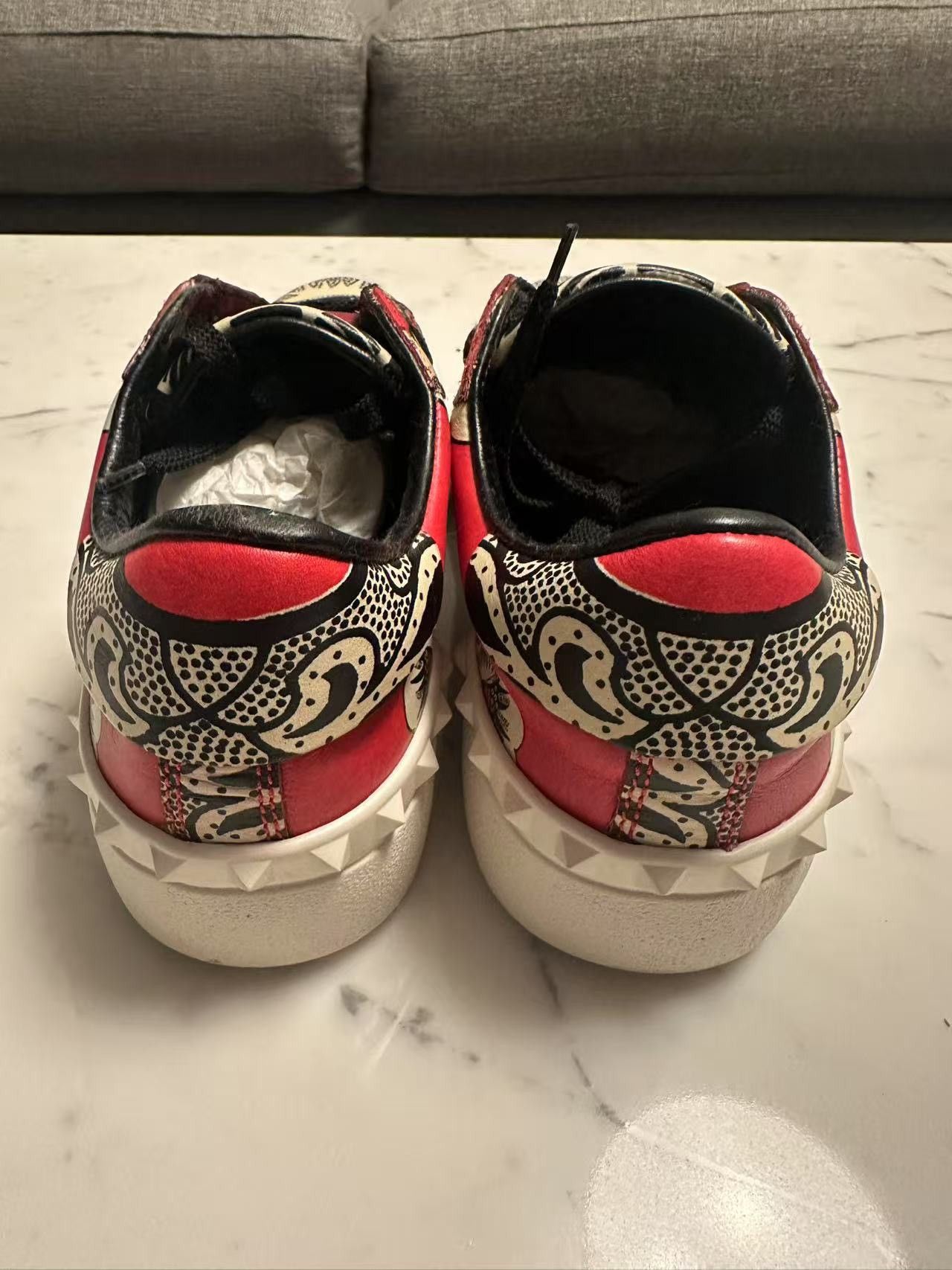 Valentino Valentino Rockstud Accents Leather Sneakers Size US 7 / IT 37 - 4 Thumbnail