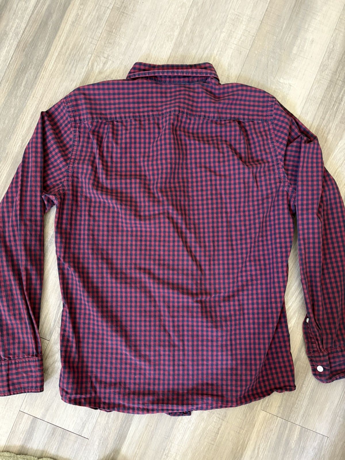 J.Crew J Crew Red Checkered Long Sleeve Slim Fit Button Up Size US M / EU 48-50 / 2 - 3 Thumbnail