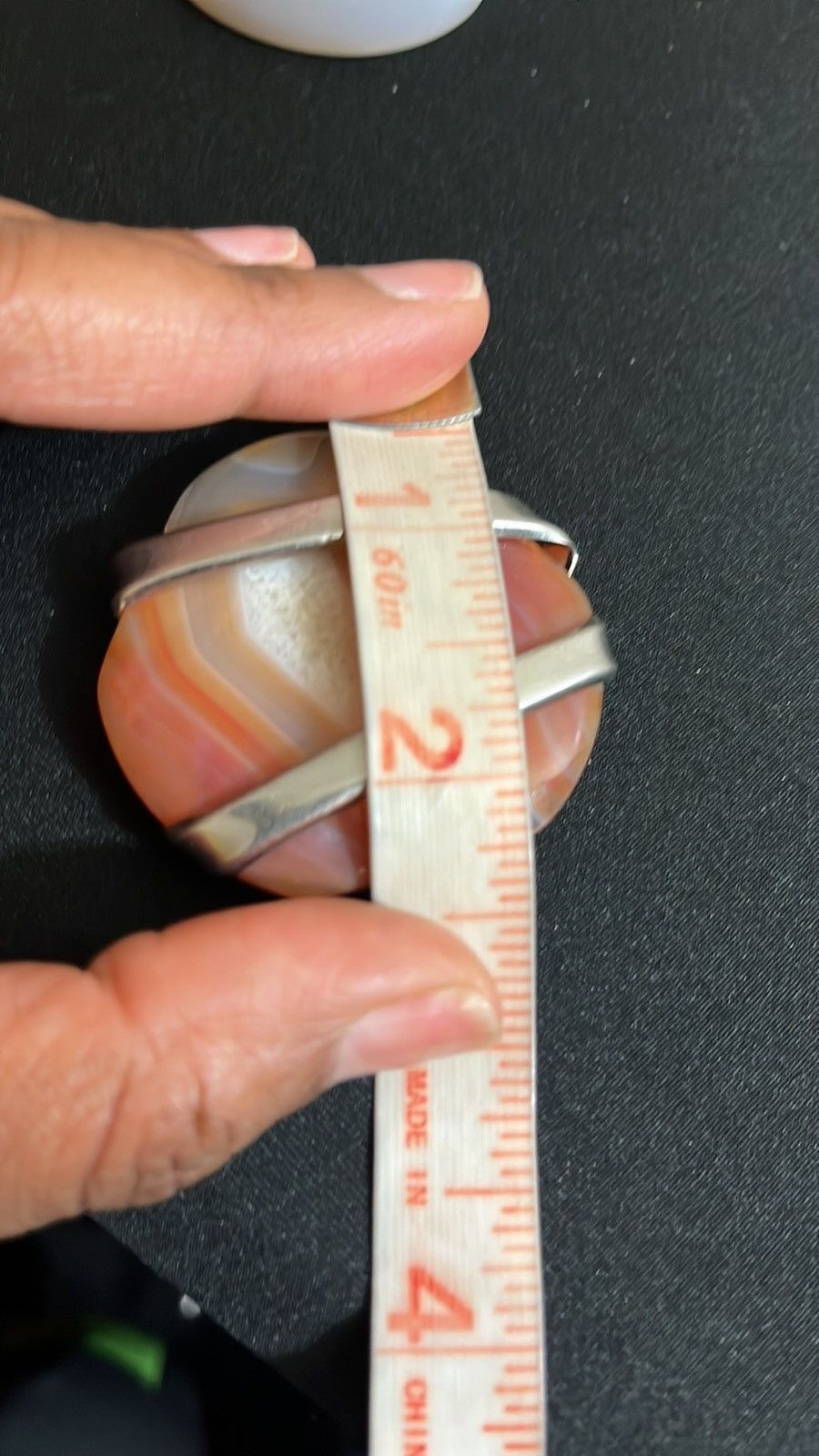 Other Unique Agate Stone Pendant Set with Silver Tone Accents Size ONE SIZE - 2 Thumbnail