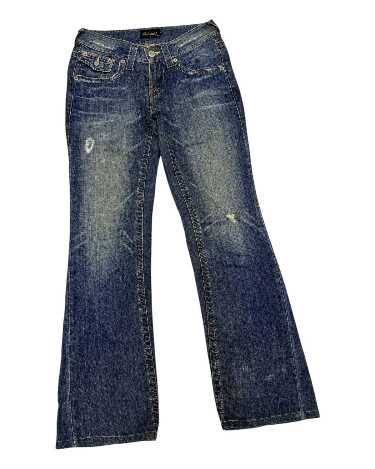 Tornado Mart FLARE TWISTED🔥VANQUISH CLAWMARK FLARED DENIM JEANS Size US 28 / EU 44 - 3 Thumbnail