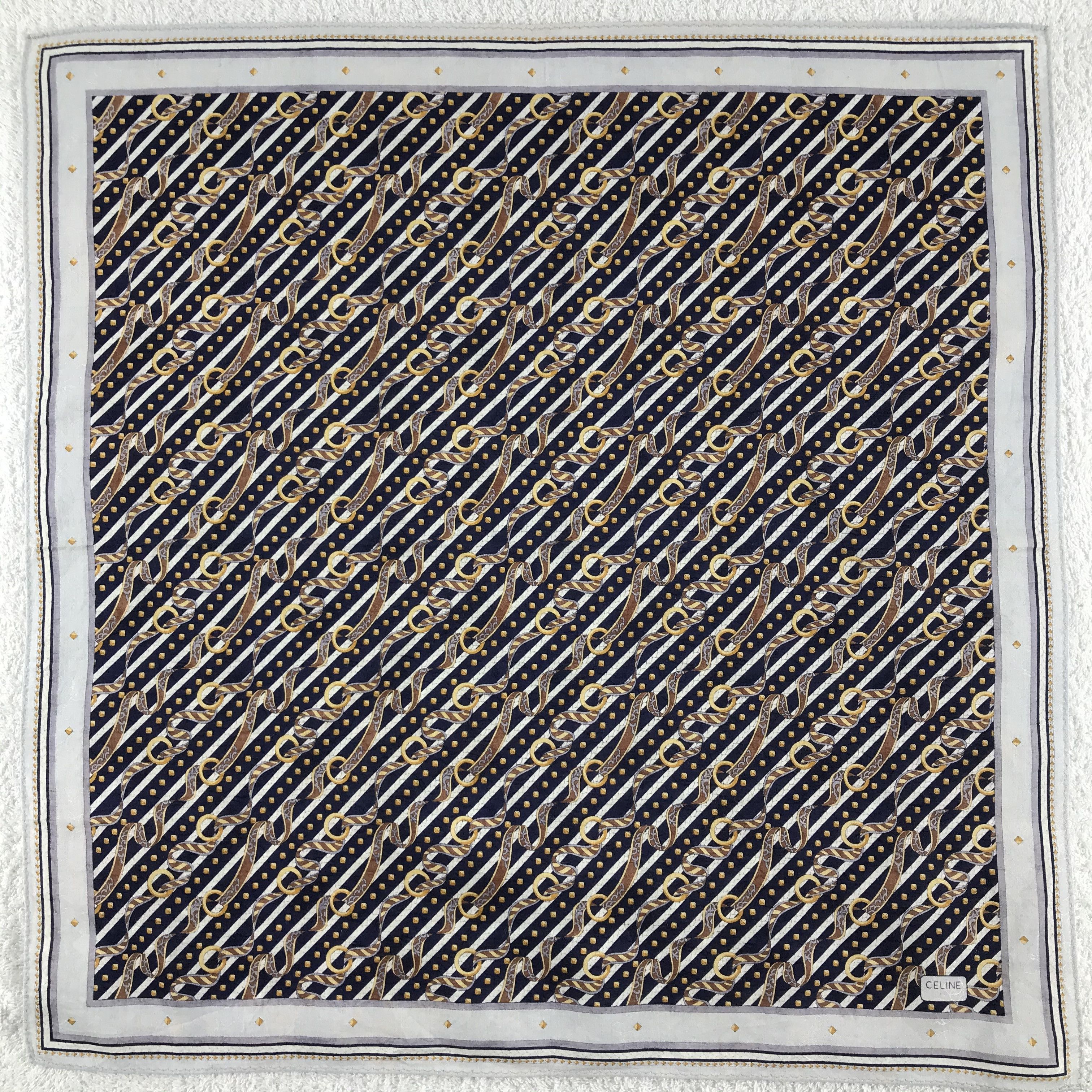 Celine × Vintage Celine Bandana / Handkerchief / Neckerchief - S177 Size ONE SIZE - 1 Thumbnail