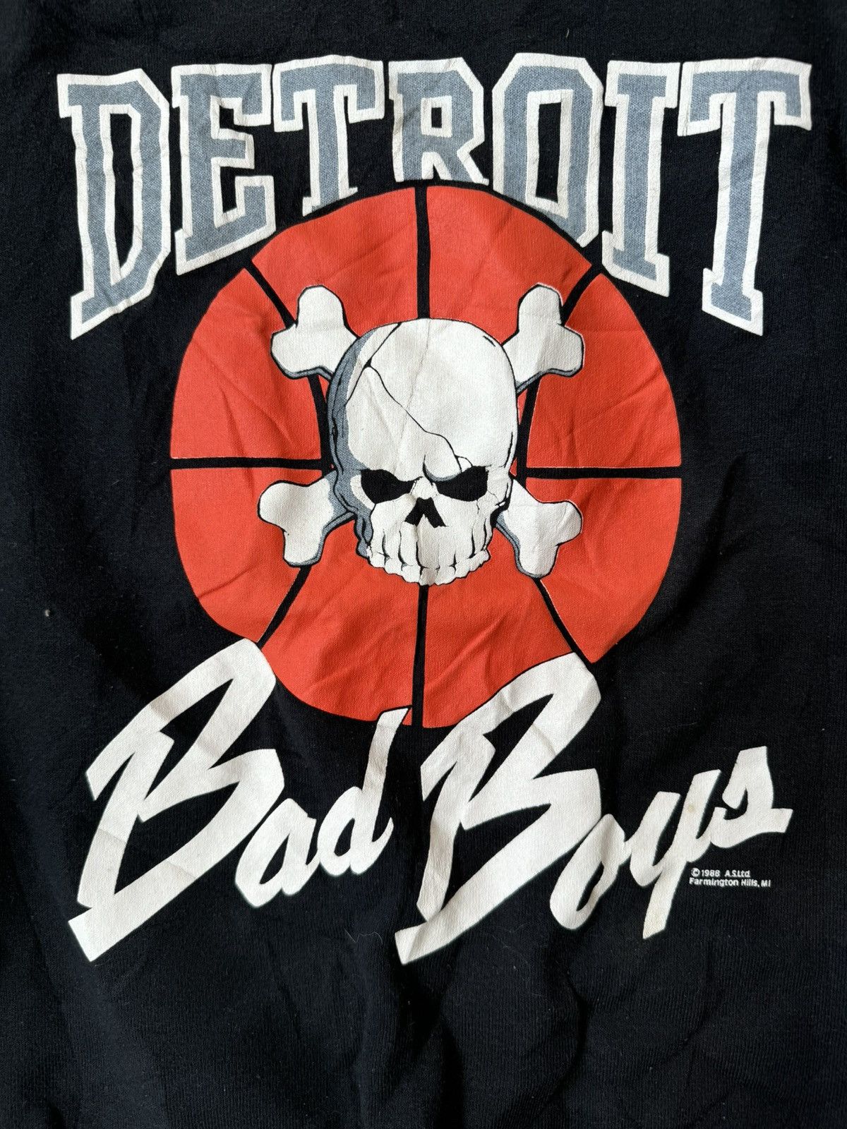 Fruit Of The Loom × Vintage Vintage DETROIT BAD BOYS 80s SWT01 Size US S / EU 44-46 / 1 - 2 Thumbnail