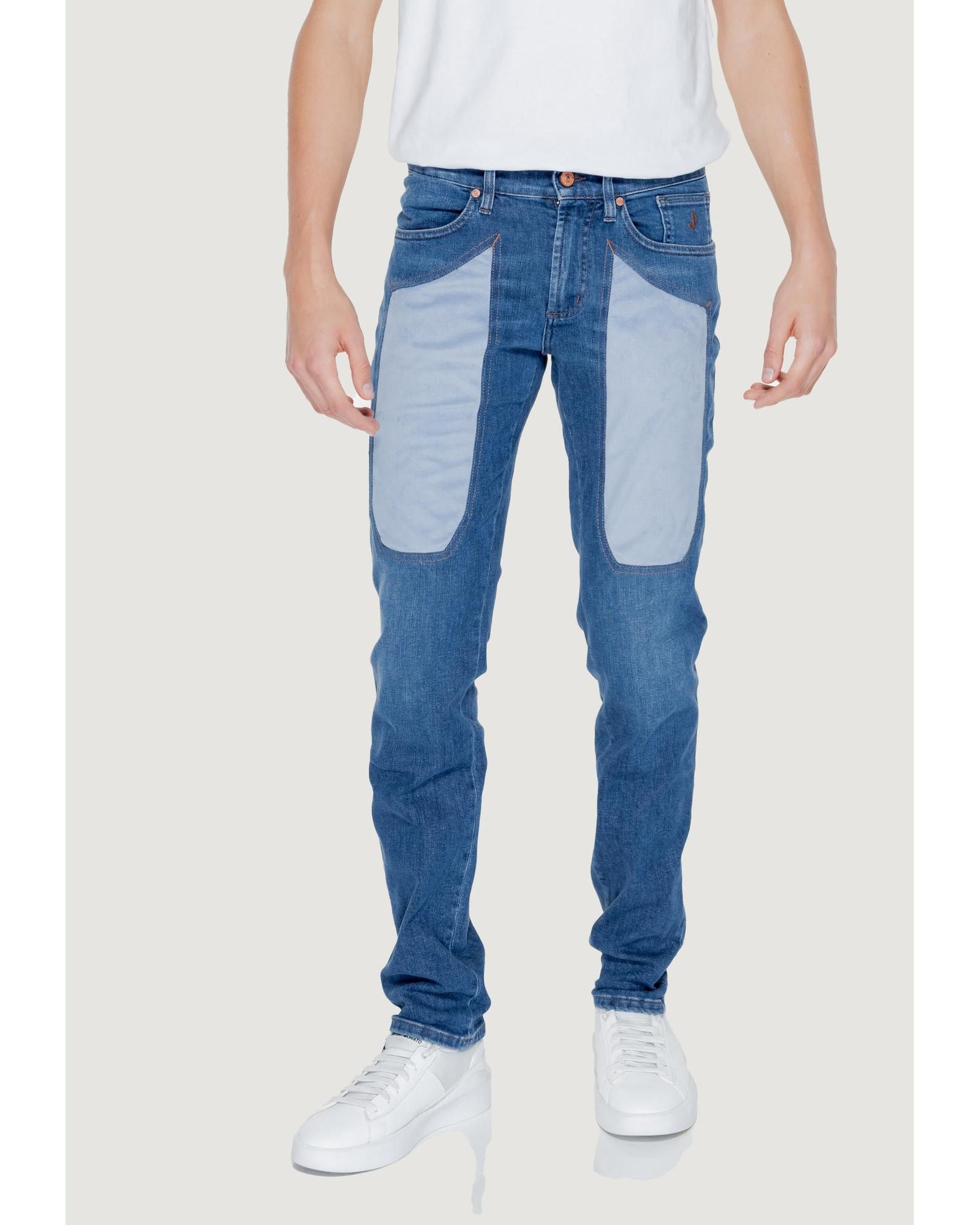 image of Jeckerson Plain Jeans With Front/back Pockets And Zip/button Fastening in Blue, Men's (Size 31)