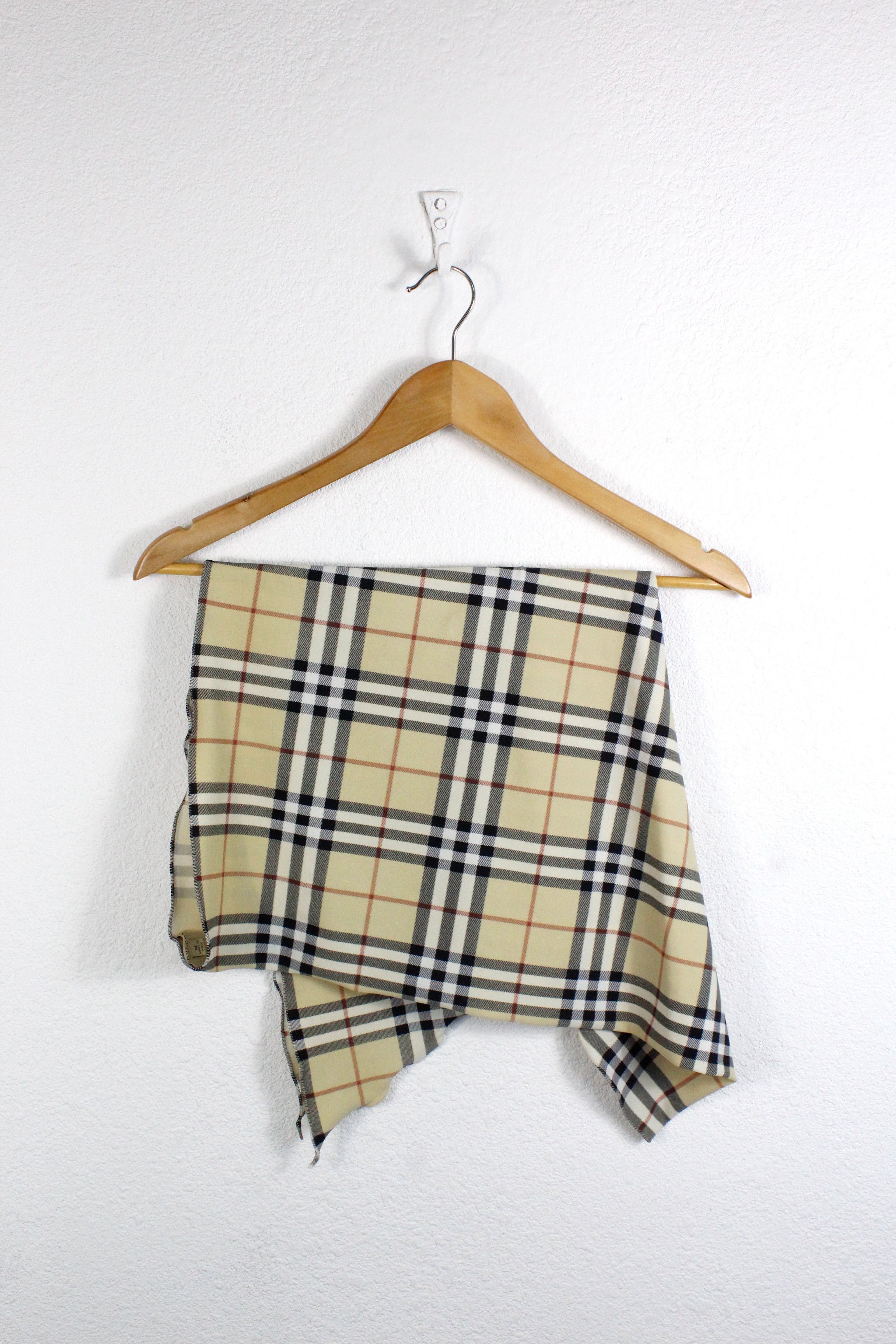 Burberry × Burberry Prorsum Burberry Beige Check Nova Bandeau & Head Shawl Size ONE SIZE - 2 Thumbnail