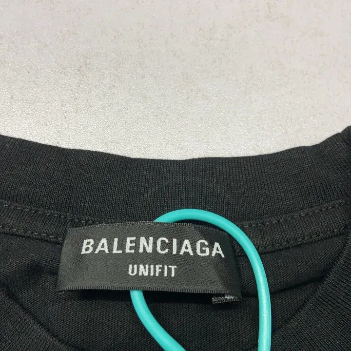 Balenciaga Balenciaga Black Graphic Cotton T-Shirt for Women 0079-2507 Size XXS / US 00 / IT 34 - 2 Thumbnail