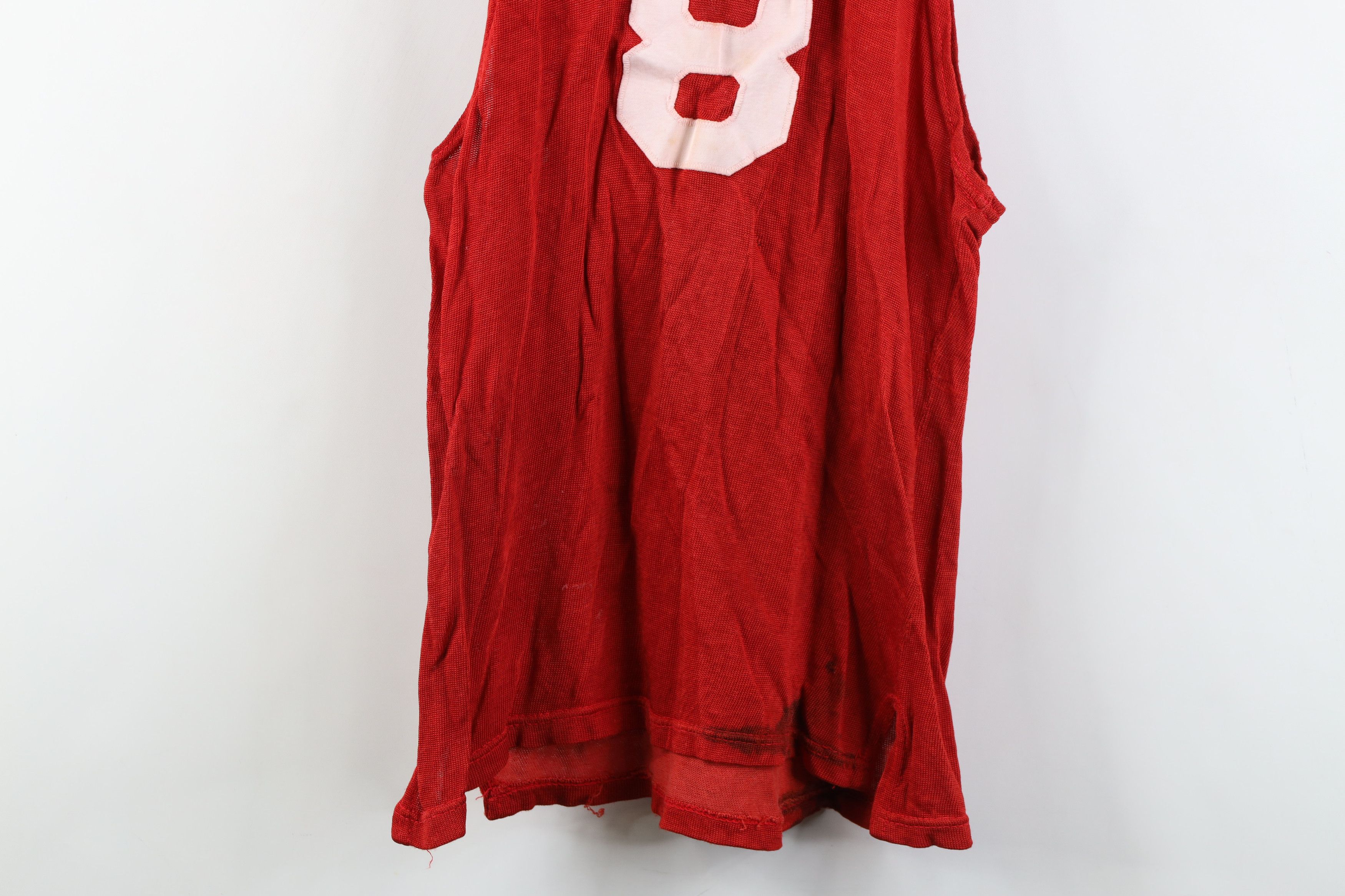 Vintage Vintage 40s 50s Chain Stitch Salem Basketball Jersey Red USA Size US XL / EU 56 / 4 - 14 Thumbnail