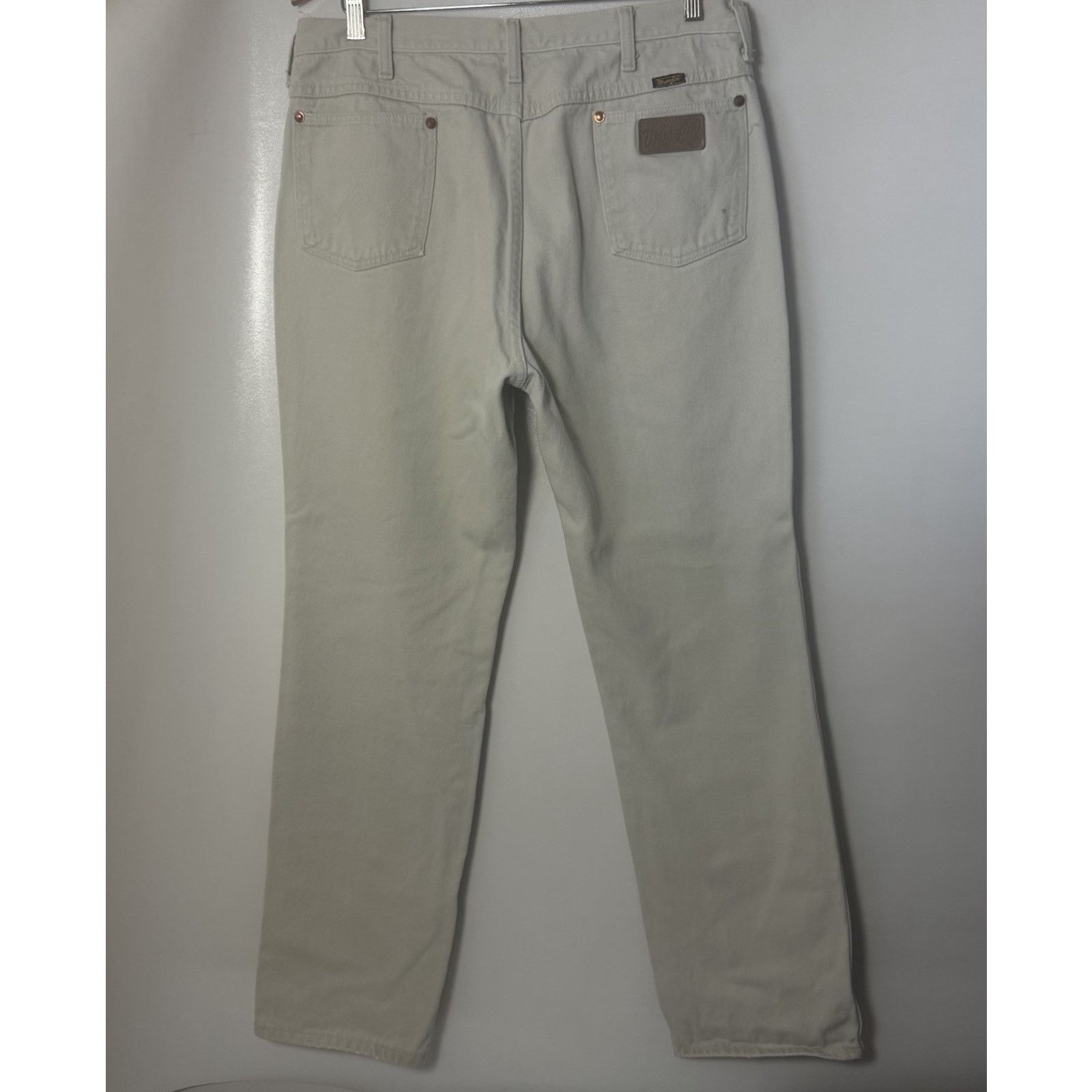 Wrangler Vintage 90s Wrangler 13mwz Tan original fit cowboy jeans Size US 33 - 2 Thumbnail