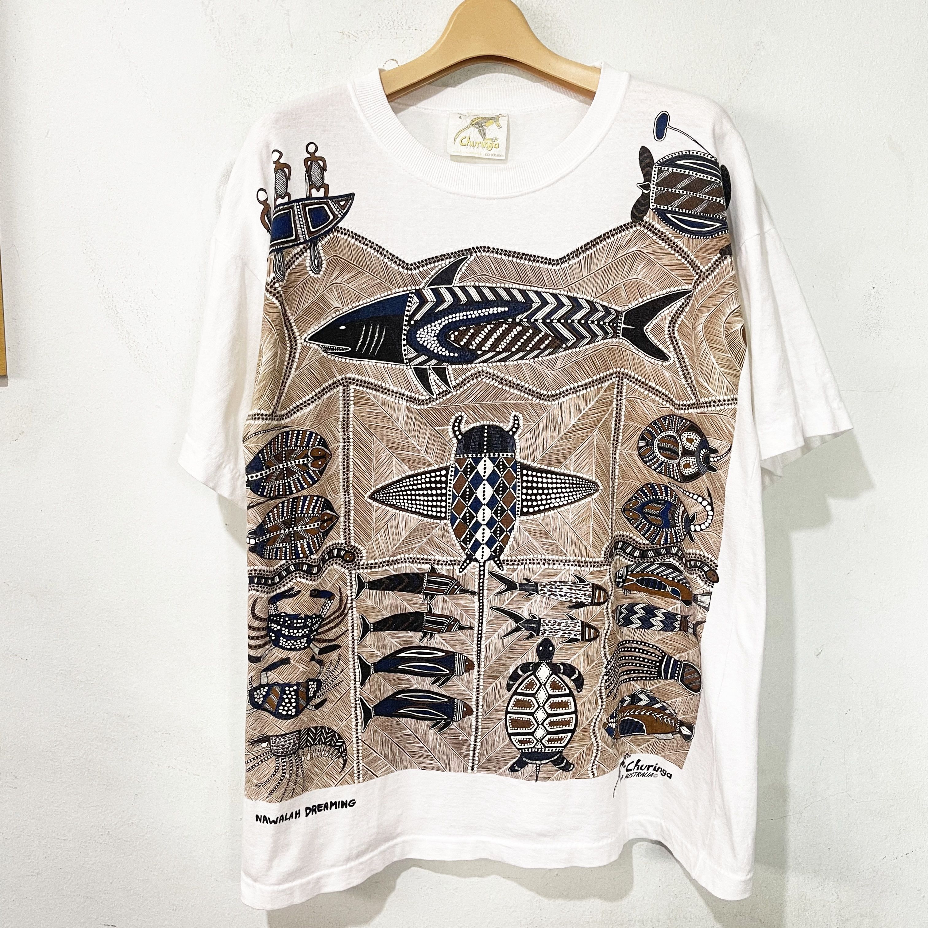 Vintage Vintage 90s Churinga Nawalah Dreaming T-Shirt Size US M / EU 48-50 / 2 - 1 Thumbnail