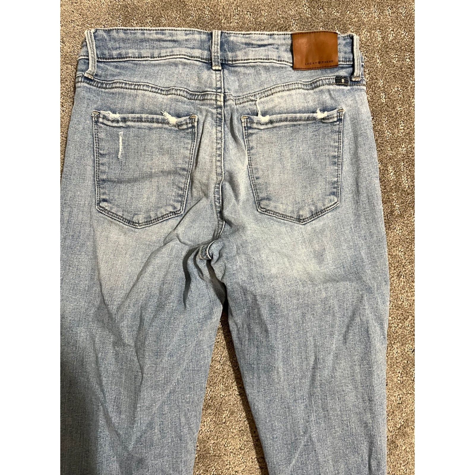 Lucky Brand Lucky Brand Womens Skinny Jeans, Medium Wash Blue Denim, Size 6/28 A Size 28" / US 6 / IT 42 - 4 Thumbnail