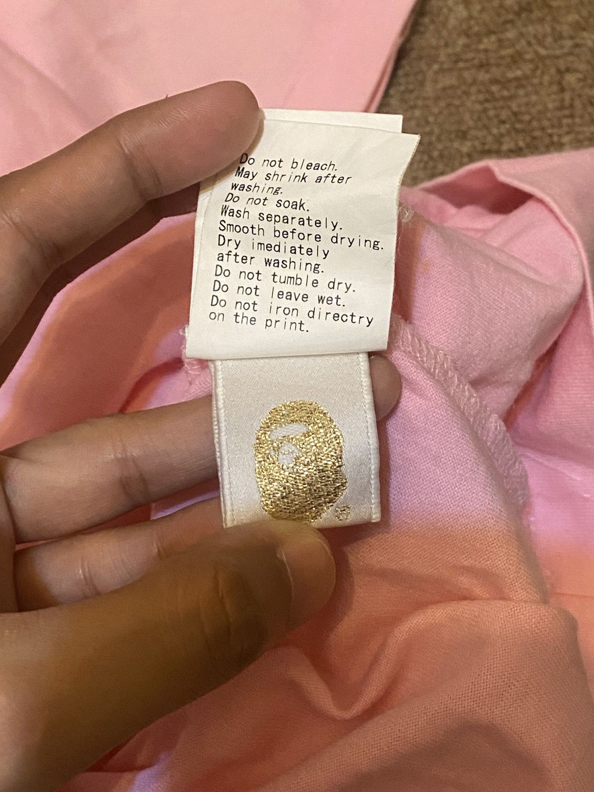 Bape Vintage Bape Pink Tshirt Short Sleve Size US M / EU 48-50 / 2 - 8 Thumbnail