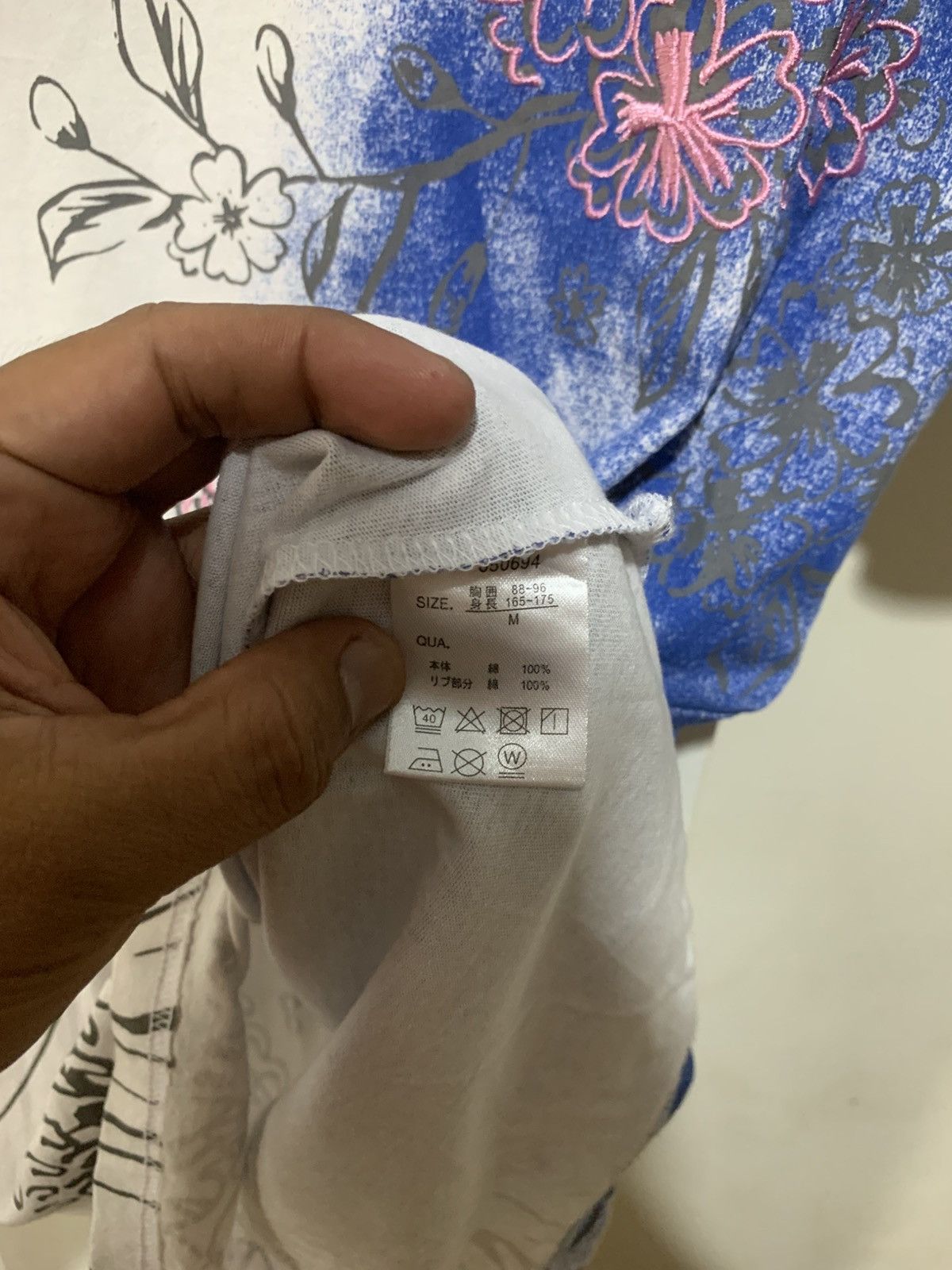 14th Addiction Japanese Wave and Flower All Over Print Tee Shirt Size US M / EU 48-50 / 2 - 12 Thumbnail