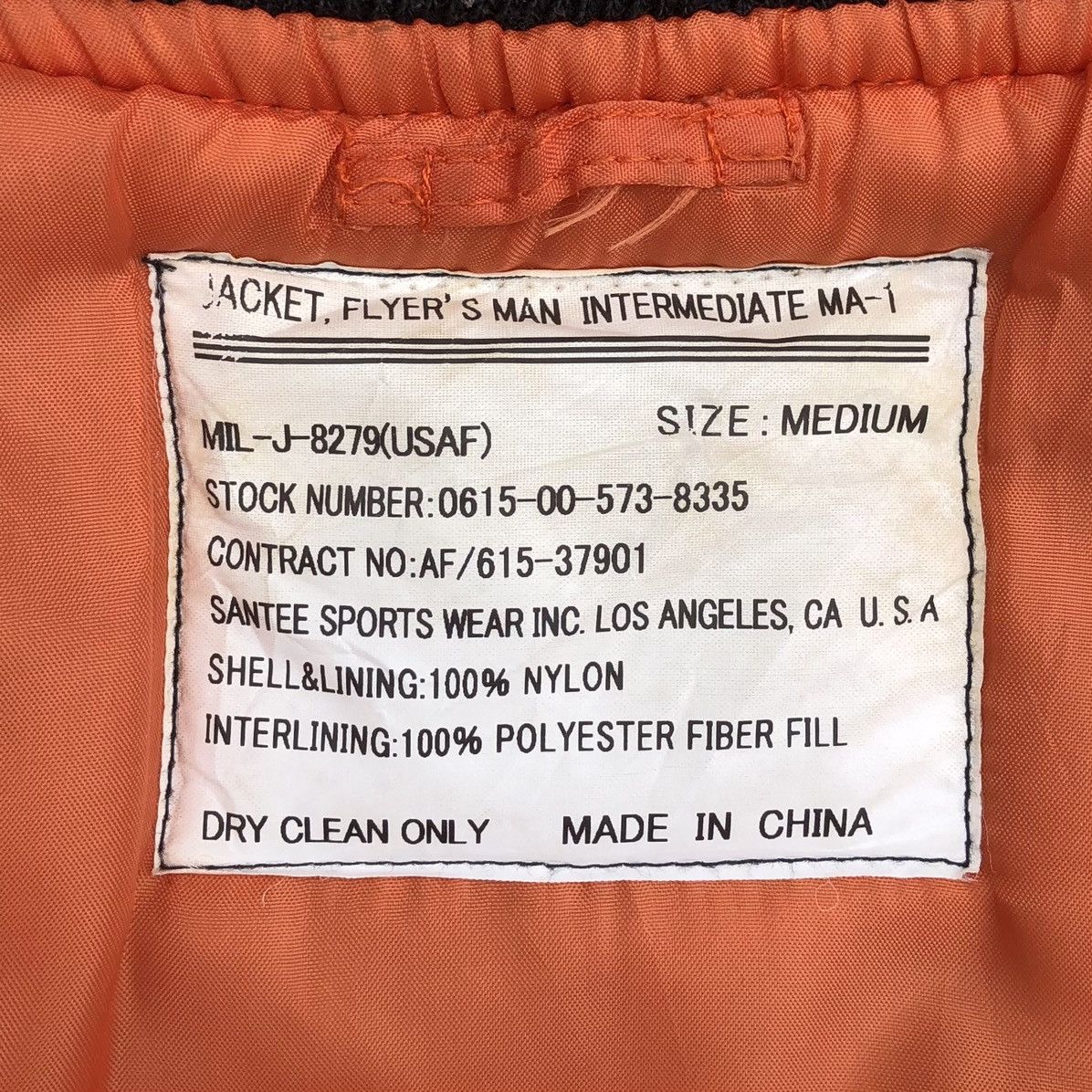 Vintage Vintage USAF Intermediate MA-1 Mens Flying Bomber Jacket Size US M / EU 48-50 / 2 - 13 Thumbnail