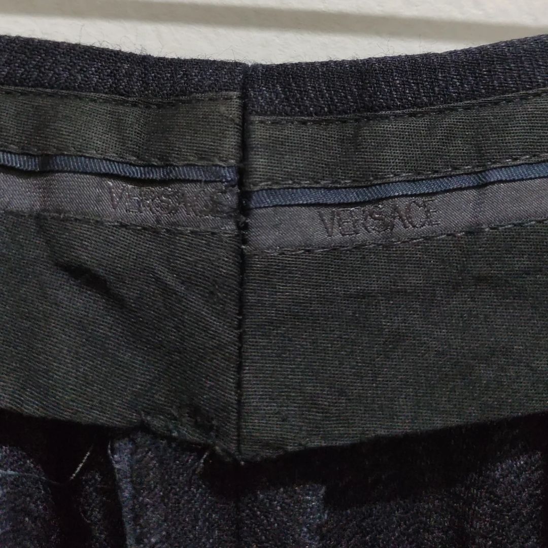 Versace Vintage Slacks Versace Wool Blend, Fine Line Motif Size US 32 / EU 48 - 7 Thumbnail
