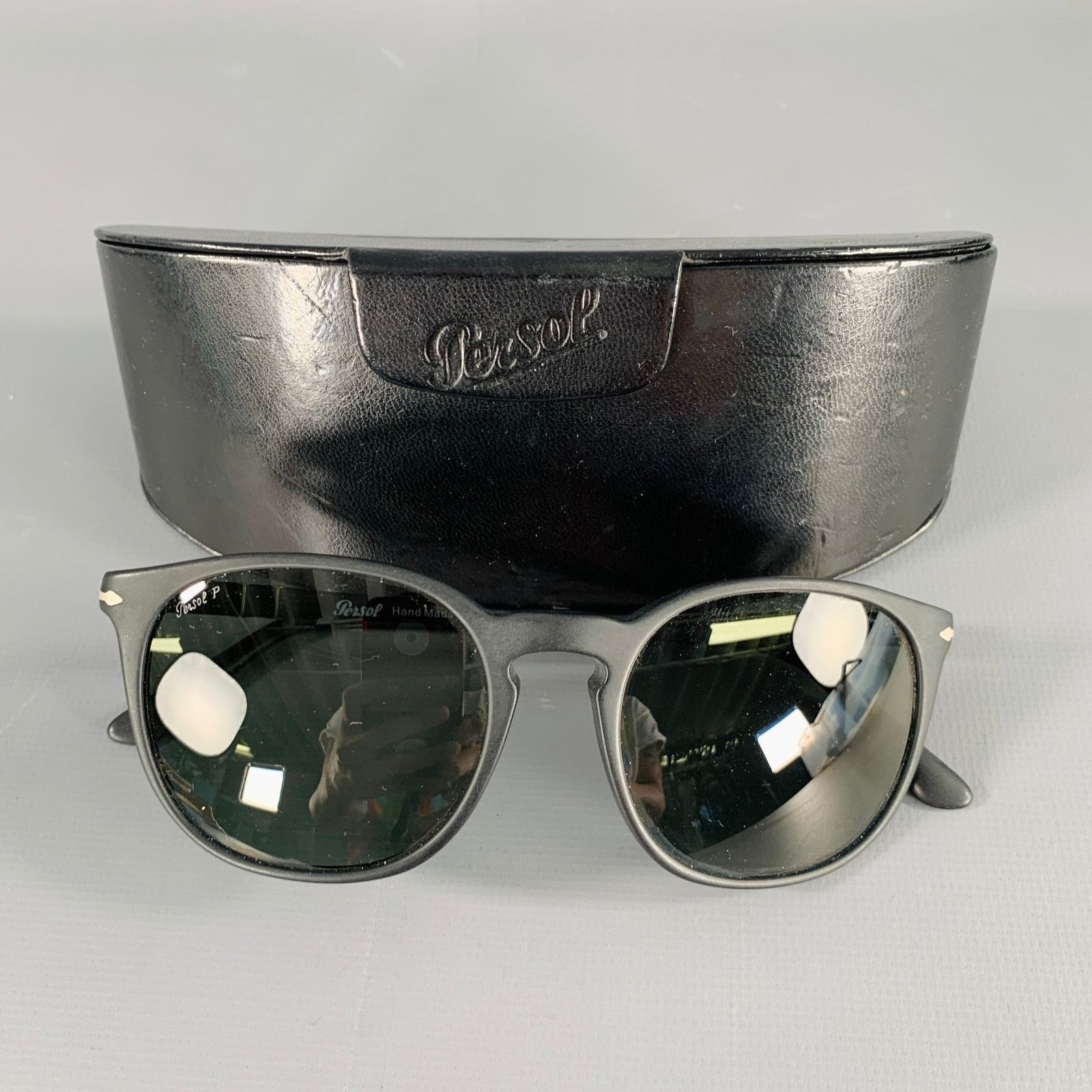 Persol PERSOL Black Silver Acetate Sunglasses Size ONE SIZE - 7 Thumbnail