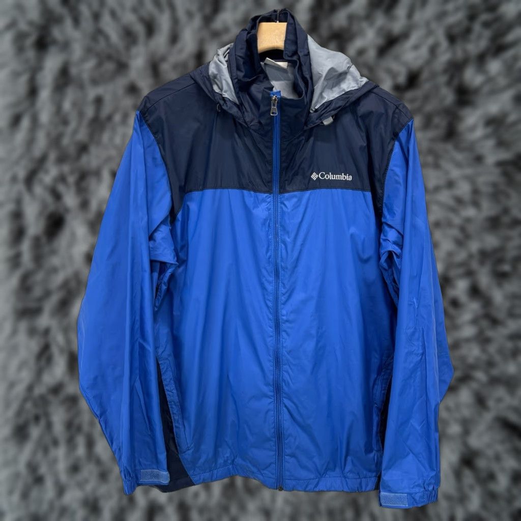 Vintage Columbia Men's Rain Jacket Large Blue Nylon Packable Outdoor Hiking Walking Size US L / EU 52-54 / 3 - 1 Thumbnail