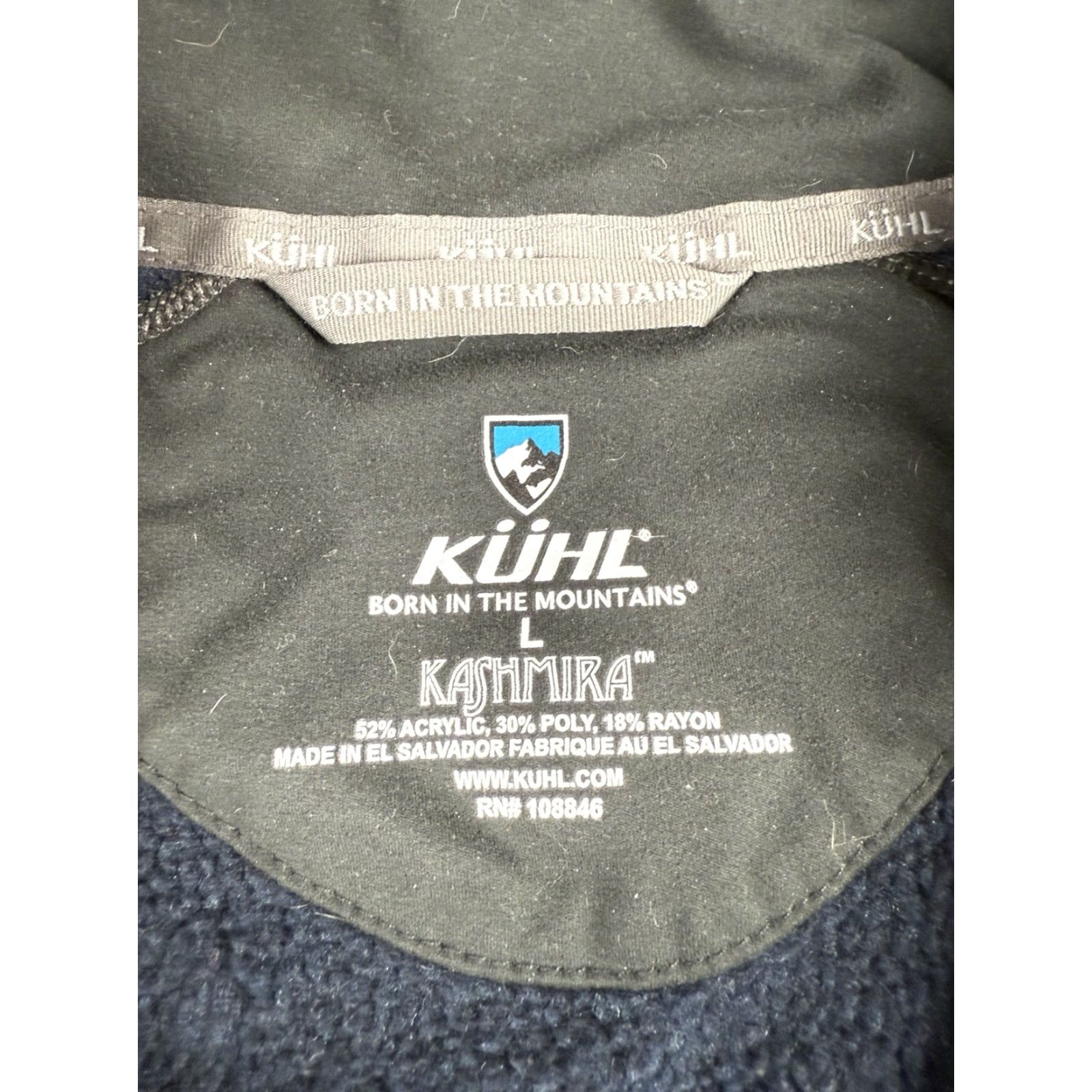 Vintage Kuhl Mens Revel 1/4 Zip Black/Steel Kashmira Performance Fleece Pullover Sz. L Size US L / EU 52-54 / 3 - 2 Thumbnail