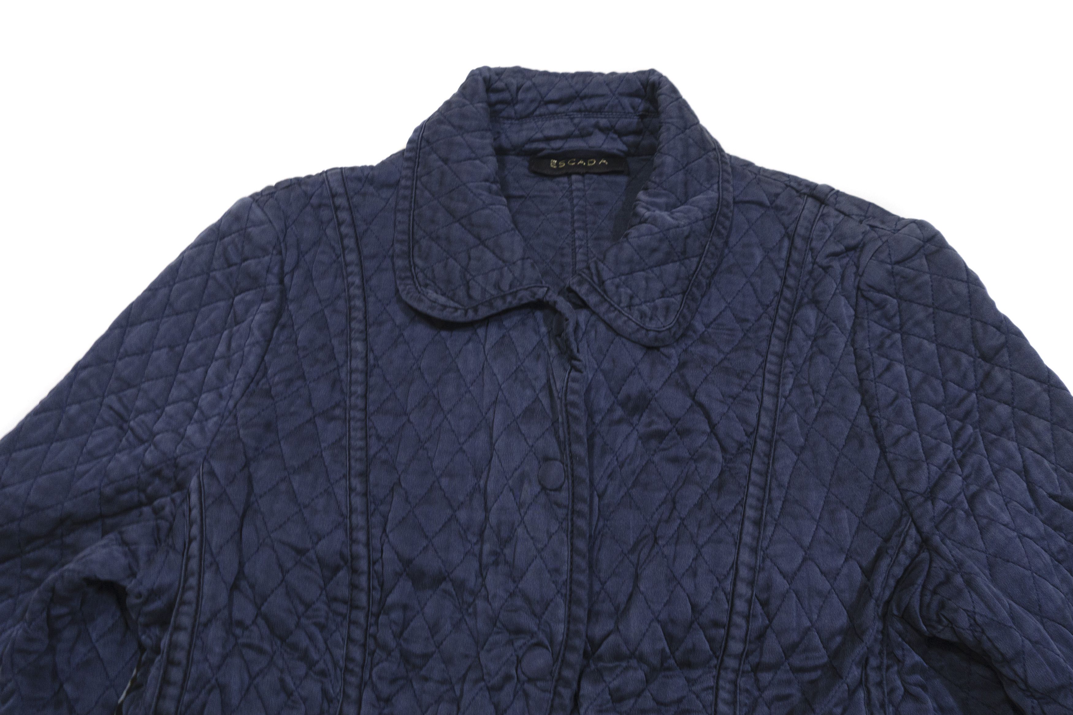 Escada × Escada Sport 00S Silk Quilted Jacket Vintage Size L / US 10 / IT 46 - 3 Thumbnail