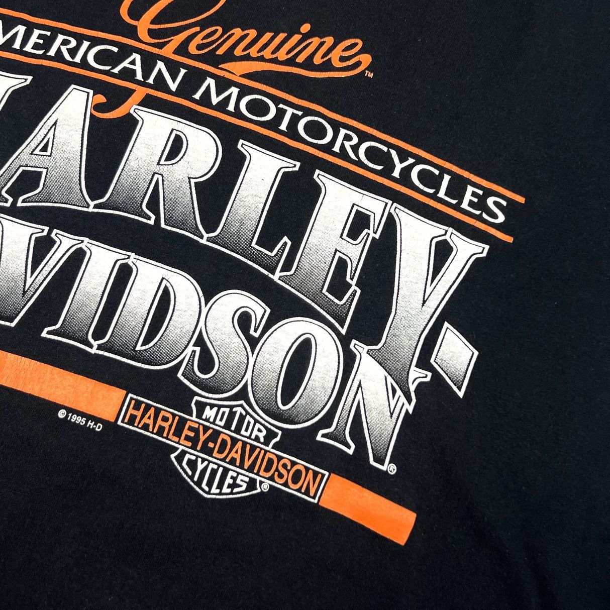 Band Tees × Harley Davidson × Vintage Vintage 1995 Harley Davidson USA Black Cotton Moto T Shirt Size US M / EU 48-50 / 2 - 20 Thumbnail