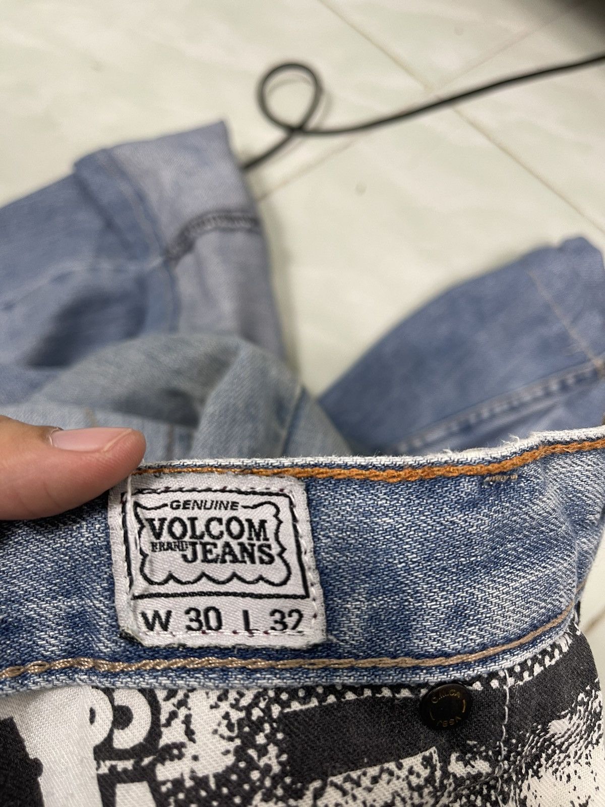 Volcom × Von Dutch Volcom Stone Boardwear Fabric Made In Usa Faded Blue Jeans Size US 32 / EU 48 - 19 Thumbnail