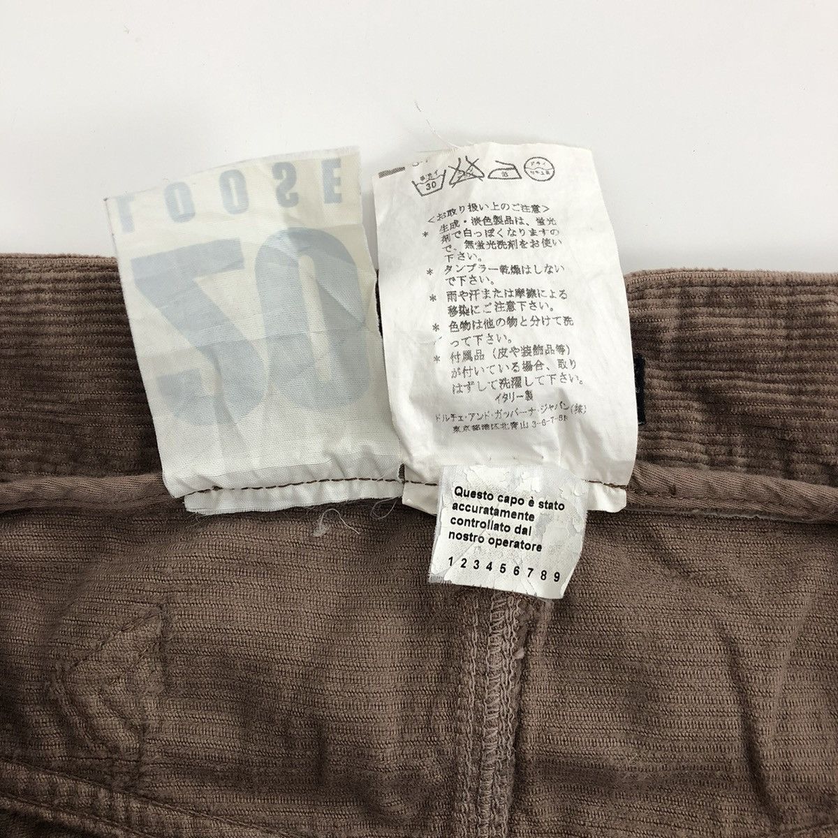 Designer × Dolce & Gabbana × Vintage Vintage Dolce & Gabbana 20 Loose Corduroy Distressed Pants Size US 32 / EU 48 - 10 Thumbnail