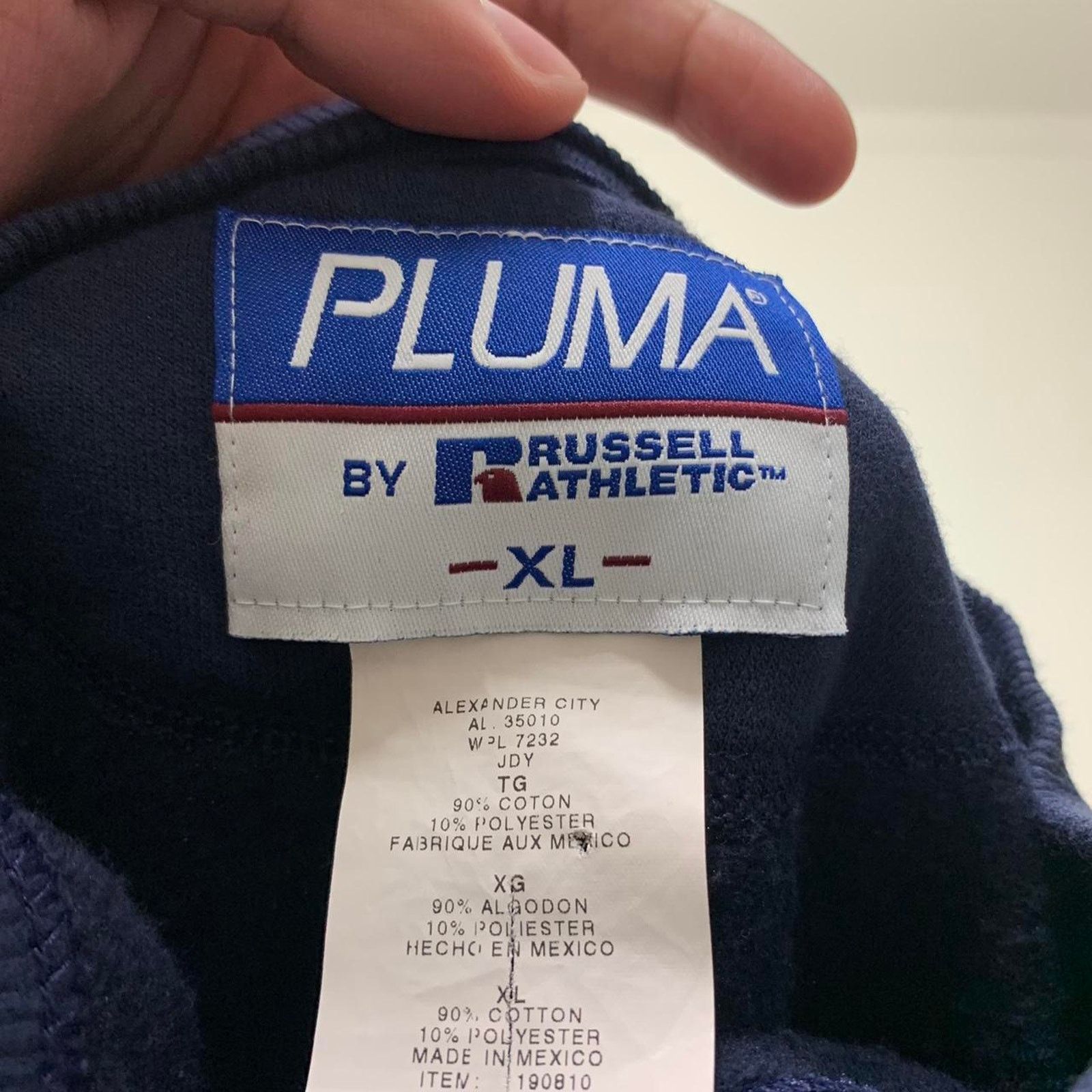 Russell Athletic × Vintage Vintage Pluma by Russell Athletic Blue Crewneck Sweatshirt Size US XL / EU 56 / 4 - 4 Thumbnail