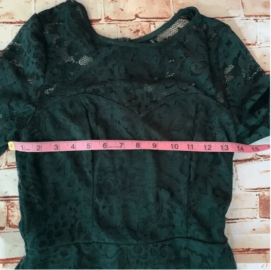 Shein Hunter Green Lace Bodycon Dress Size M / US 6-8 / IT 42-44 - 5 Thumbnail