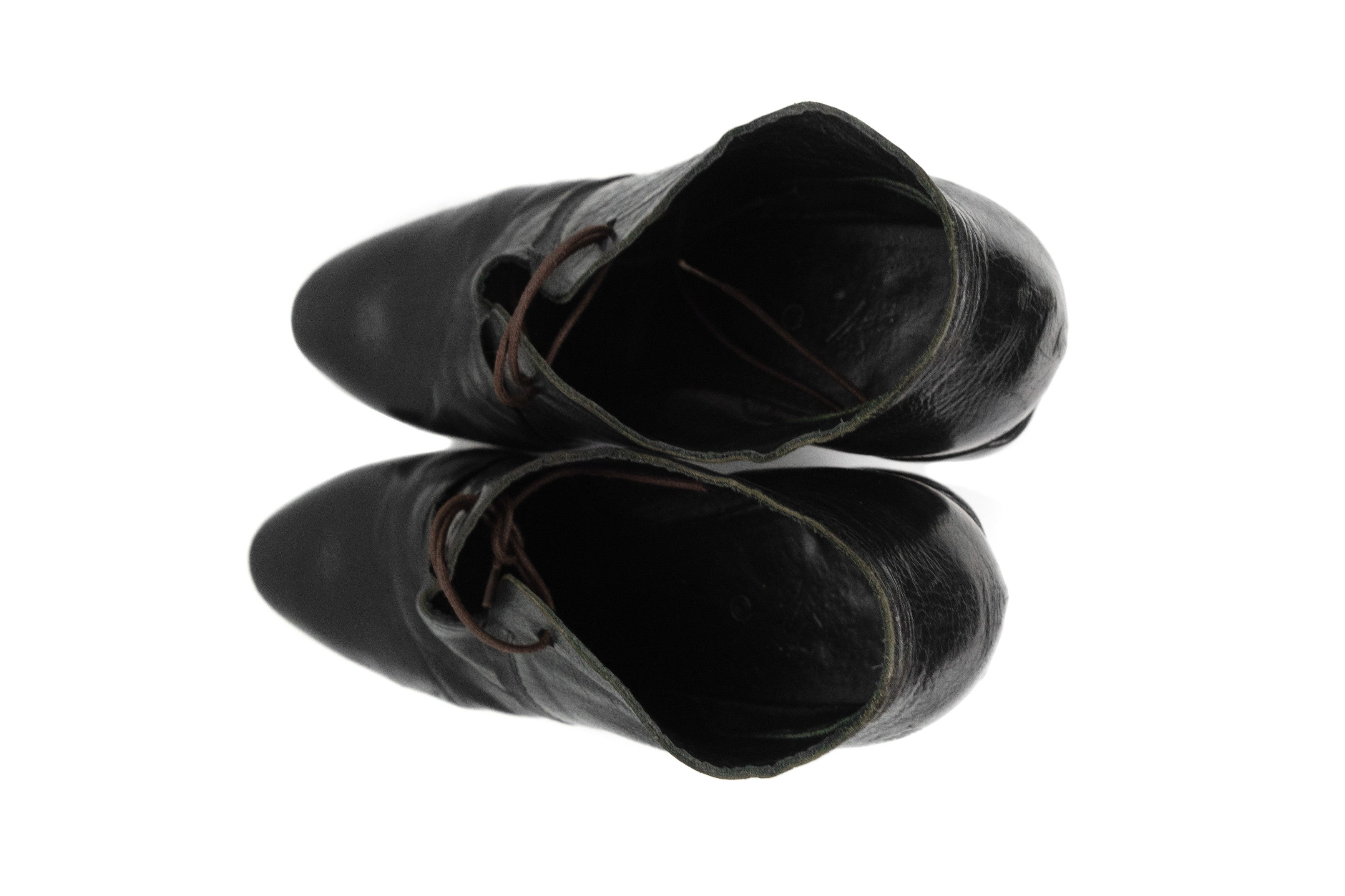 Marsell Avant Garde Leather Sculptural Heel Artisanal Ankle Boots Size US 7.5 / IT 37.5 - 7 Thumbnail