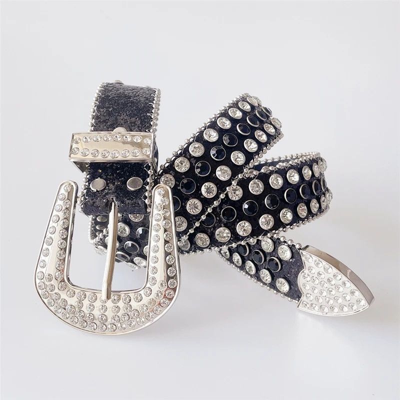 Japanese Brand × Vintage Glitter rhinestone belt Size ONE SIZE - 3 Thumbnail